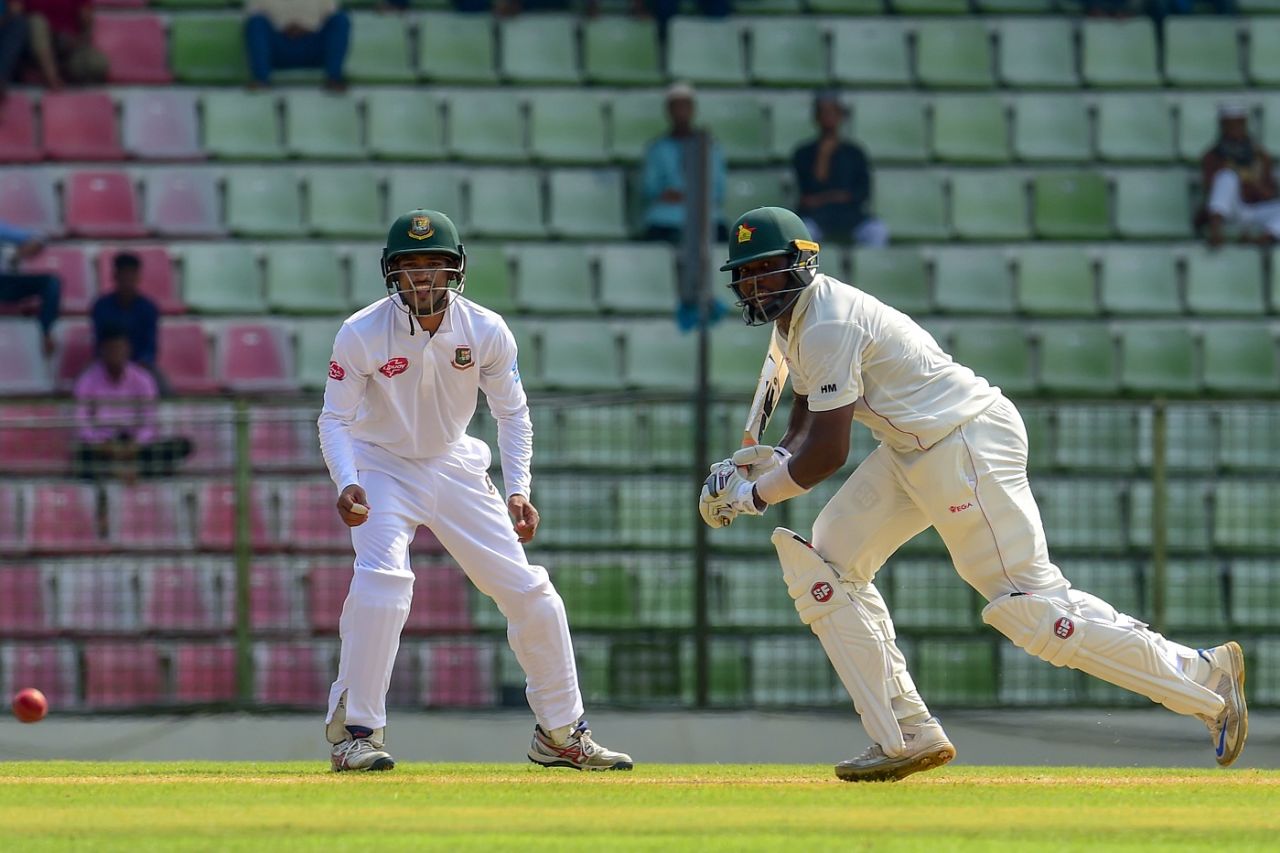 Hamilton Masakadza restored parity with a half-century, Bangladesh v Zimbabwe, 1st Test, Sylhet, 1st day, November 3, 2018