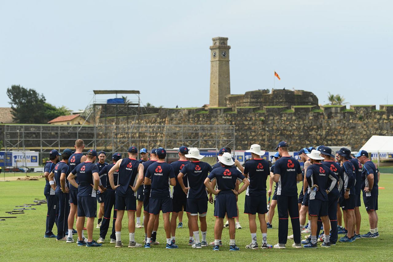Fort for the day: England train in front of Galle's UNESCO World Heritage Site, Galle, November 4, 2018