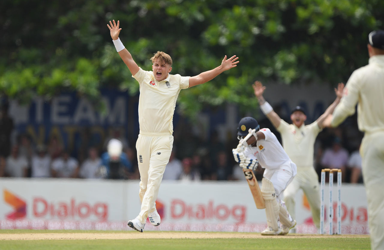 Sam Curran claimed an early lbw, Sri Lanka v England, 1st Test, Galle, 2nd day, November 7, 2018