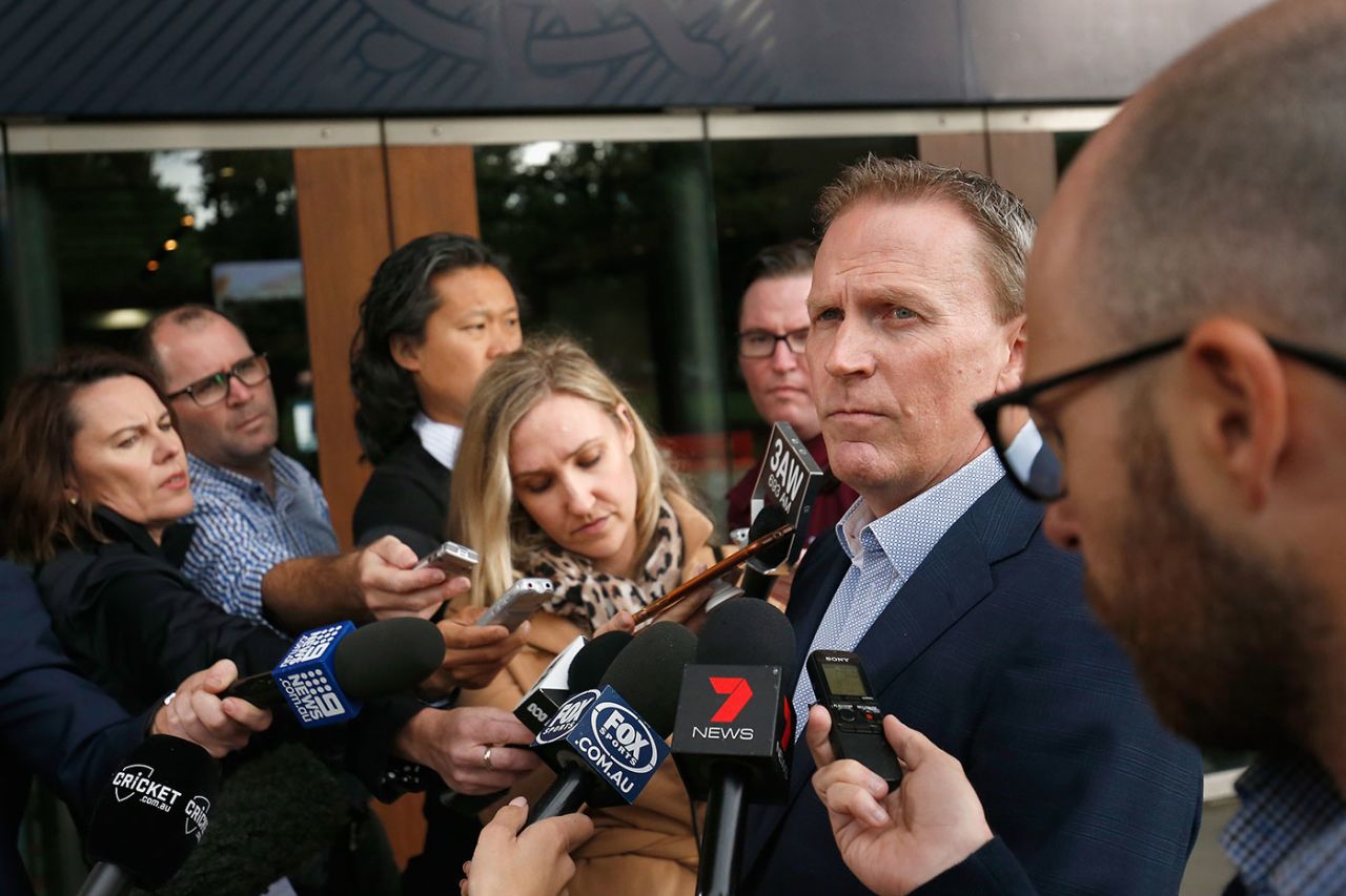 Kevin Roberts, the Cricket Australia CEO, addresses the media, Melbourne, November 7, 2018