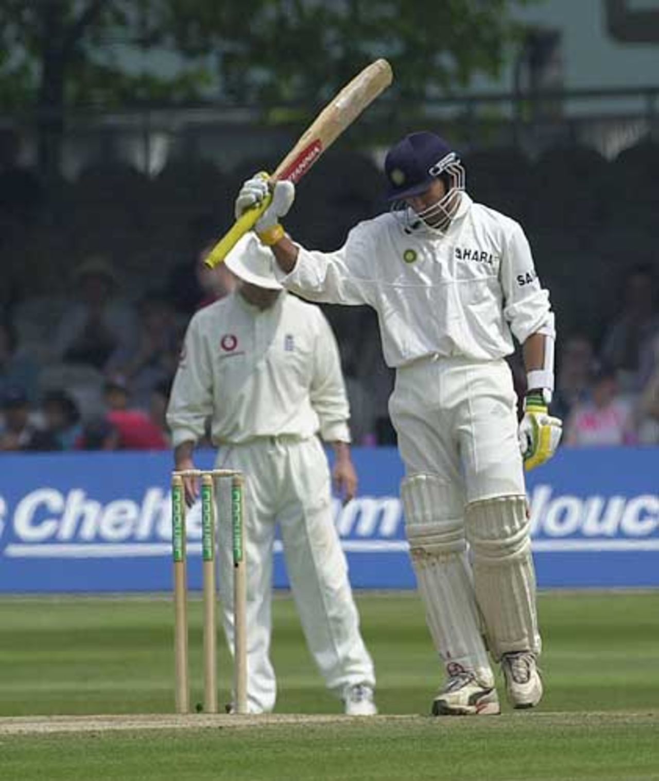 Ajit Agarkar acknowledges his maiden Test 50, England v India 1st npower Test at Lord's