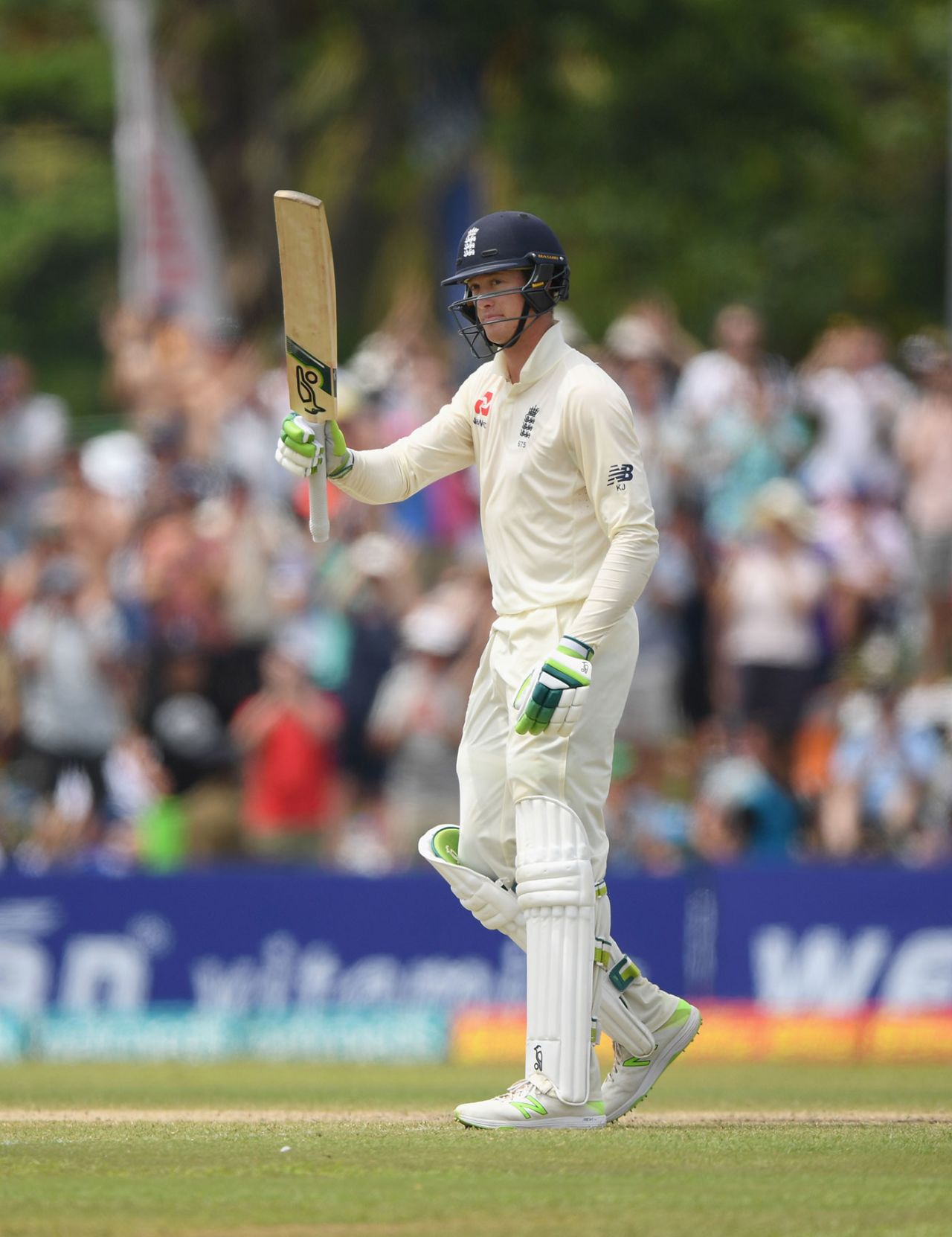 Keaton Jennings brings up his fifty, Sri Lanka v England, 1st Test, 3rd day, Galle, November 8, 2018