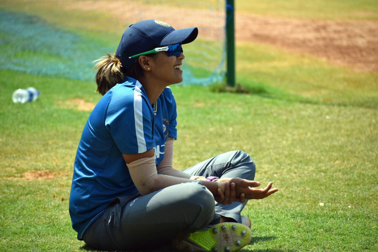 Veda Krishnamurthy at a training session at the Reliance International Stadium, Baroda, March 14, 2018