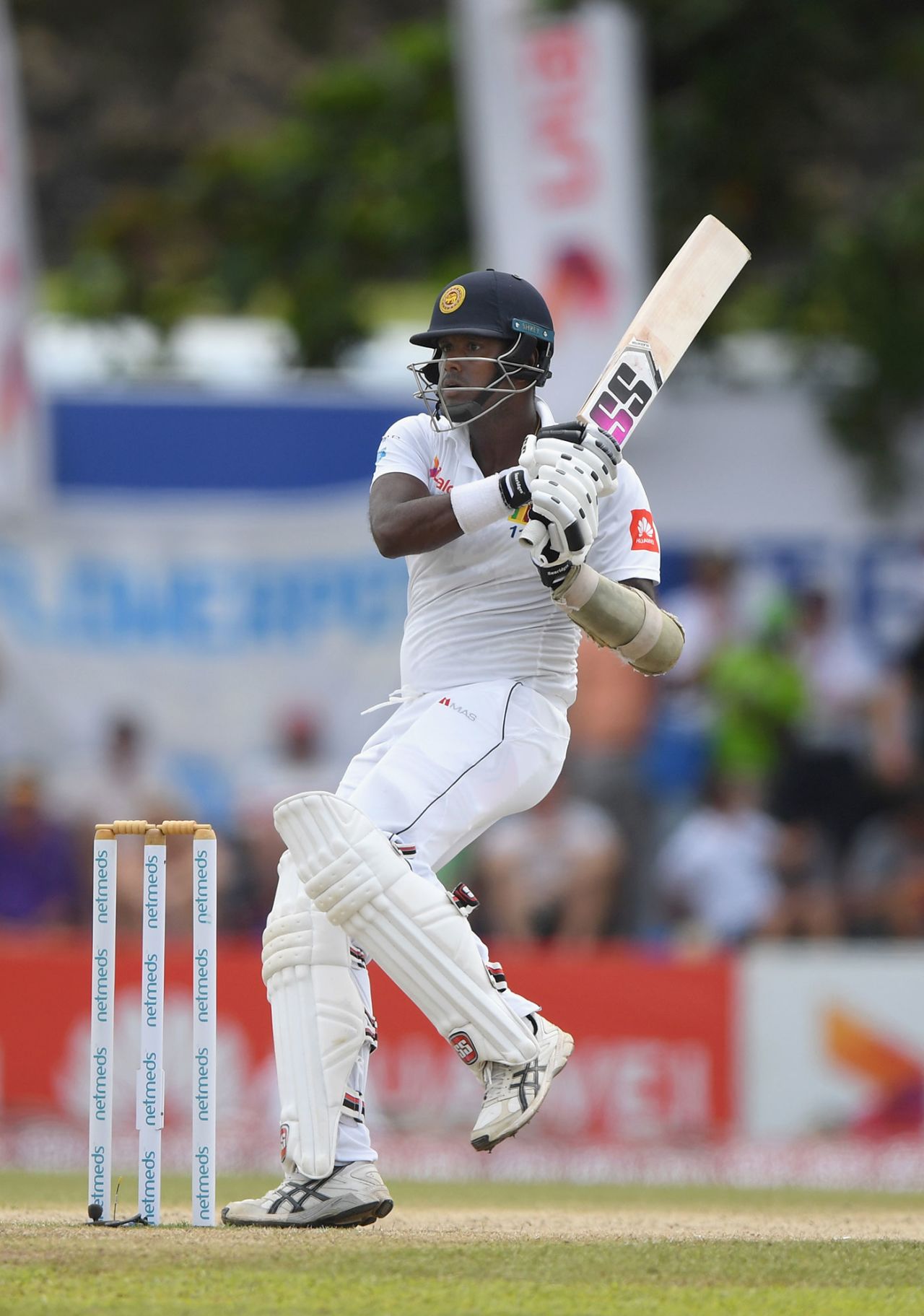 Angelo Mathews pulls, Sri Lanka v England, 1st Test, 4th day, Galle, November 9, 2018