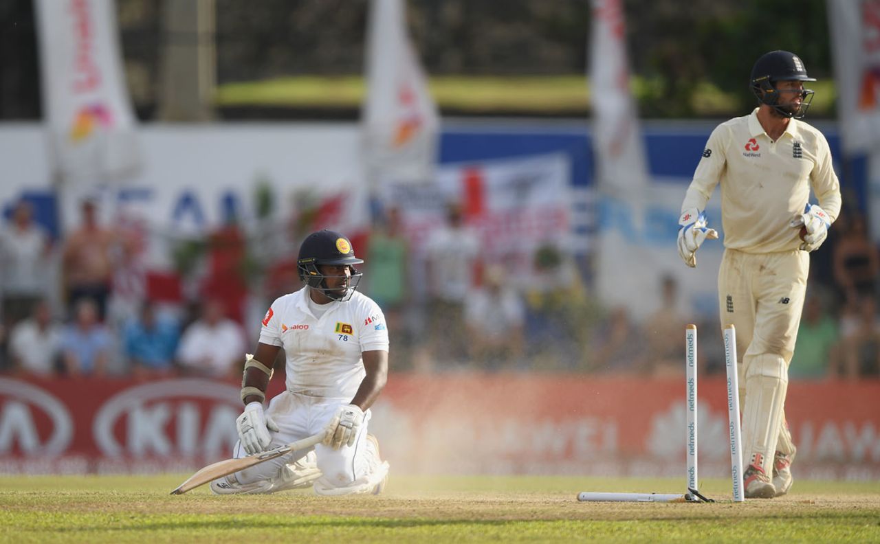 Rangana Herath was run out in his final Test innings, Sri Lanka v England, 1st Test, 4th day, Galle, November 9, 2018
