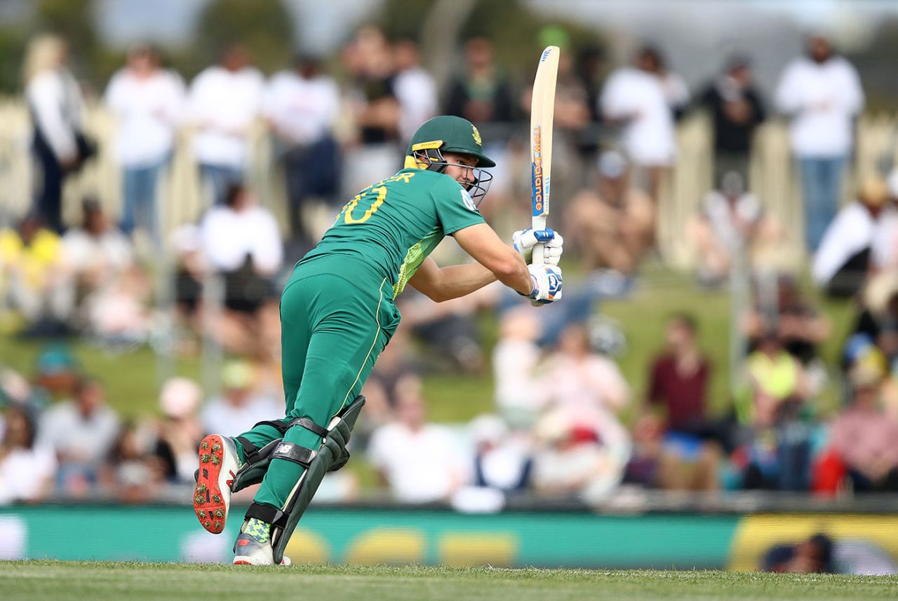 David Miller works off his pads, Australia v South Africa, 3rd ODI, Hobart, November 11, 2018