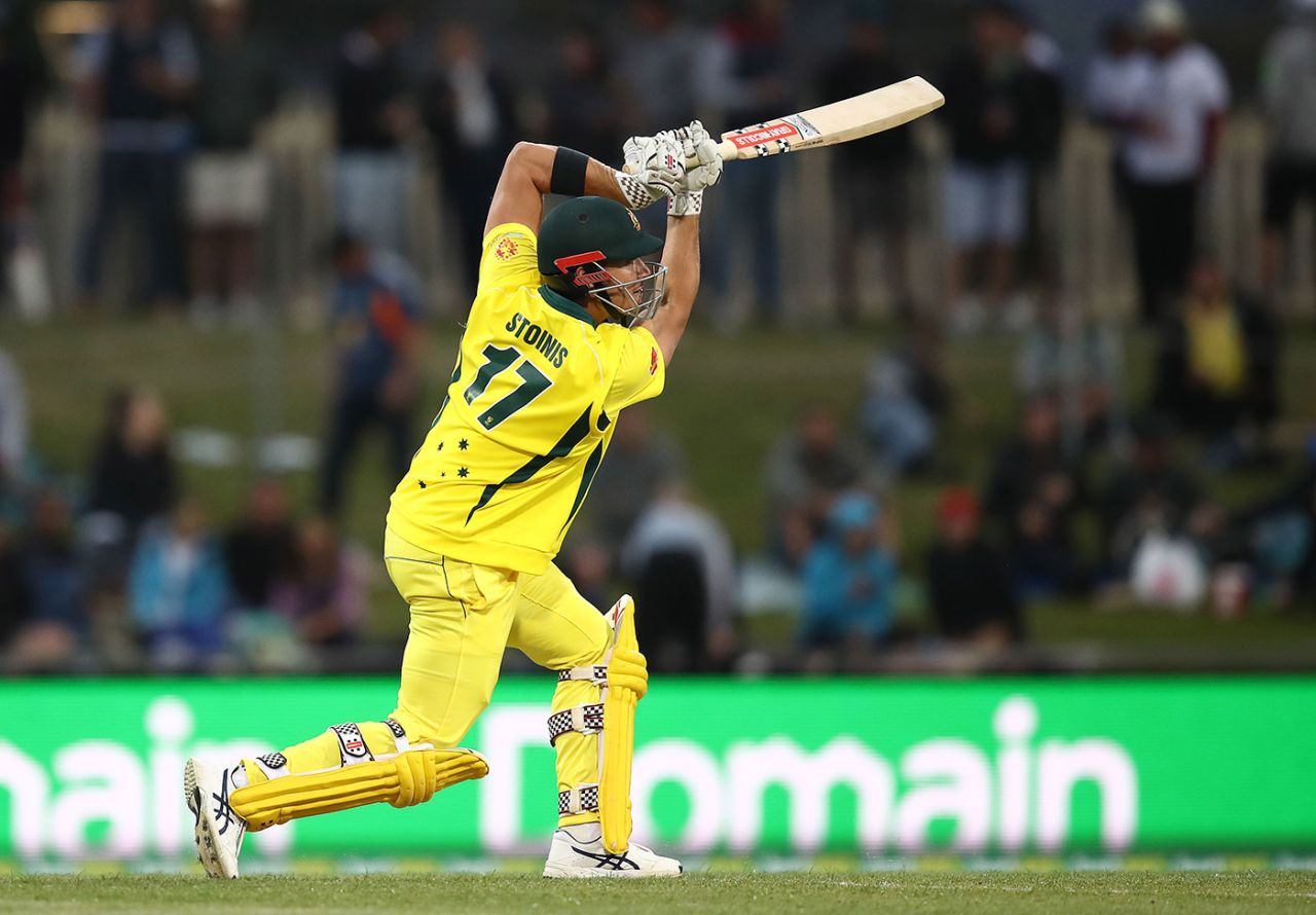 Marcus Stoinis took up the attack for Australia, Australia v South Africa, 3rd ODI, Hobart, November 11, 2018