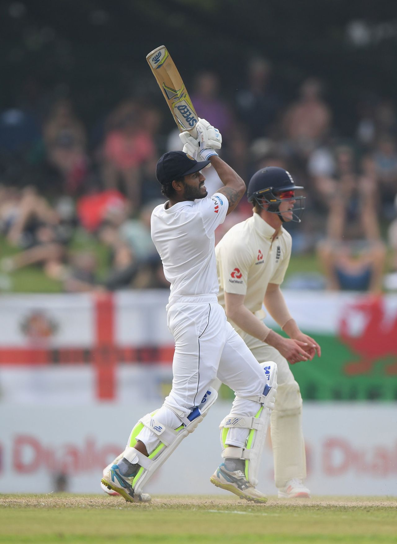 Roshen Silva pulls through the leg side, Sri Lanka v England, 2nd Test, Pallekele, 2nd day, November 15, 2018