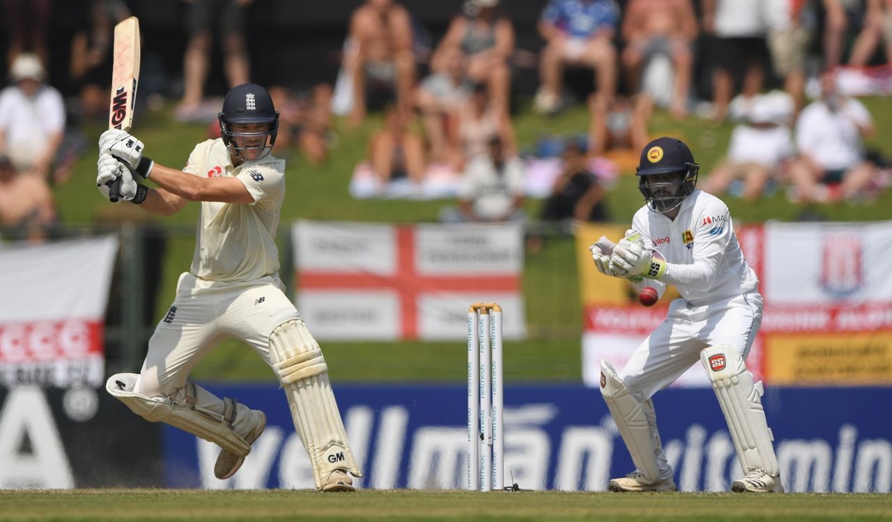 Rory Burns plays the cut, Sri Lanka v England, 2nd Test, Pallekele, 3rd day, November 16, 2018