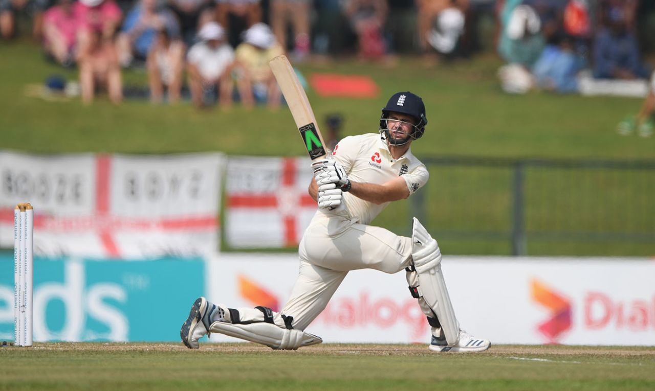 James Anderson unleashes a sweep, Sri Lanka v England, 2nd Test, Pallekele, 4th day, November 17, 2018