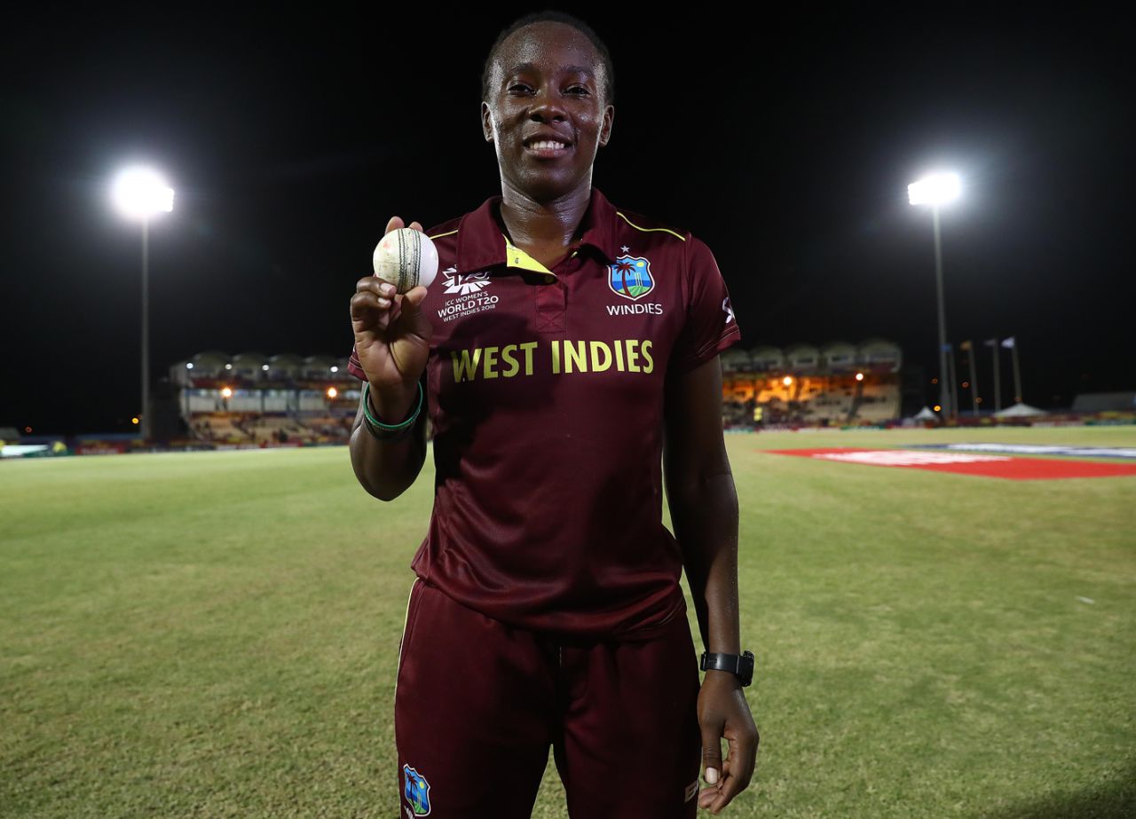 The one millionth recorded delivery in women's internationals was bowled by Shakera Selman in West Indies' win over Sri Lanka, West Indies v Sri Lanka, Group A, Women's World T20 2018, Gros Islet, November 16, 2018