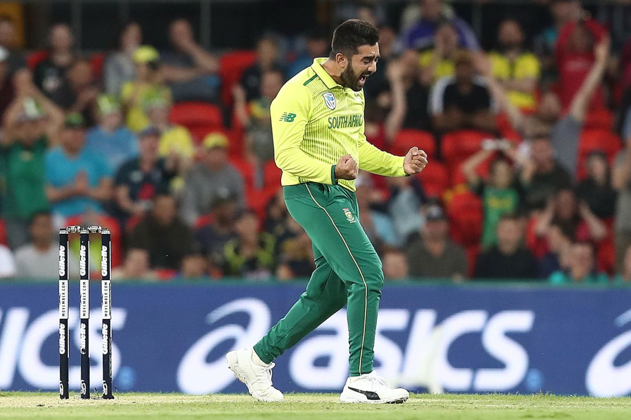 Tabraiz Shamsi bowled two impressive overs, Australia v South Africa, only T20I, Carrara Oval, November 17, 2018