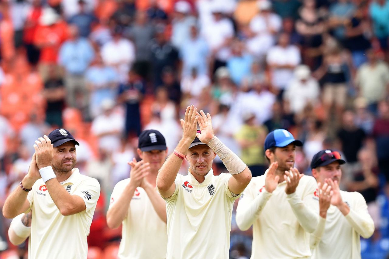 Joe Root leads the lap of honour after England's series win, Sri Lanka v England, 2nd Test, Pallekele, 5th day, November 18, 2018