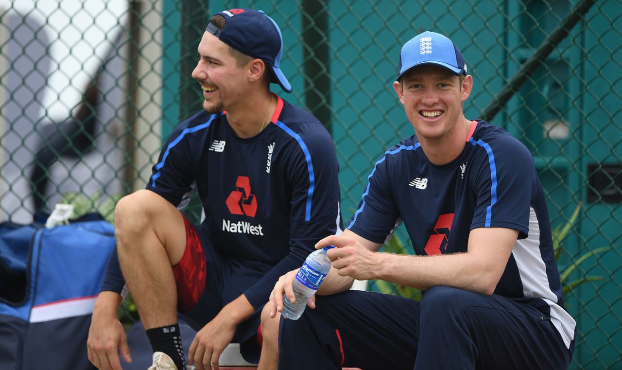 Rory Burns and Keaton Jennings at nets the day before the Test, Sri Lanka v England, 1st Test, Galle, November 5, 2018