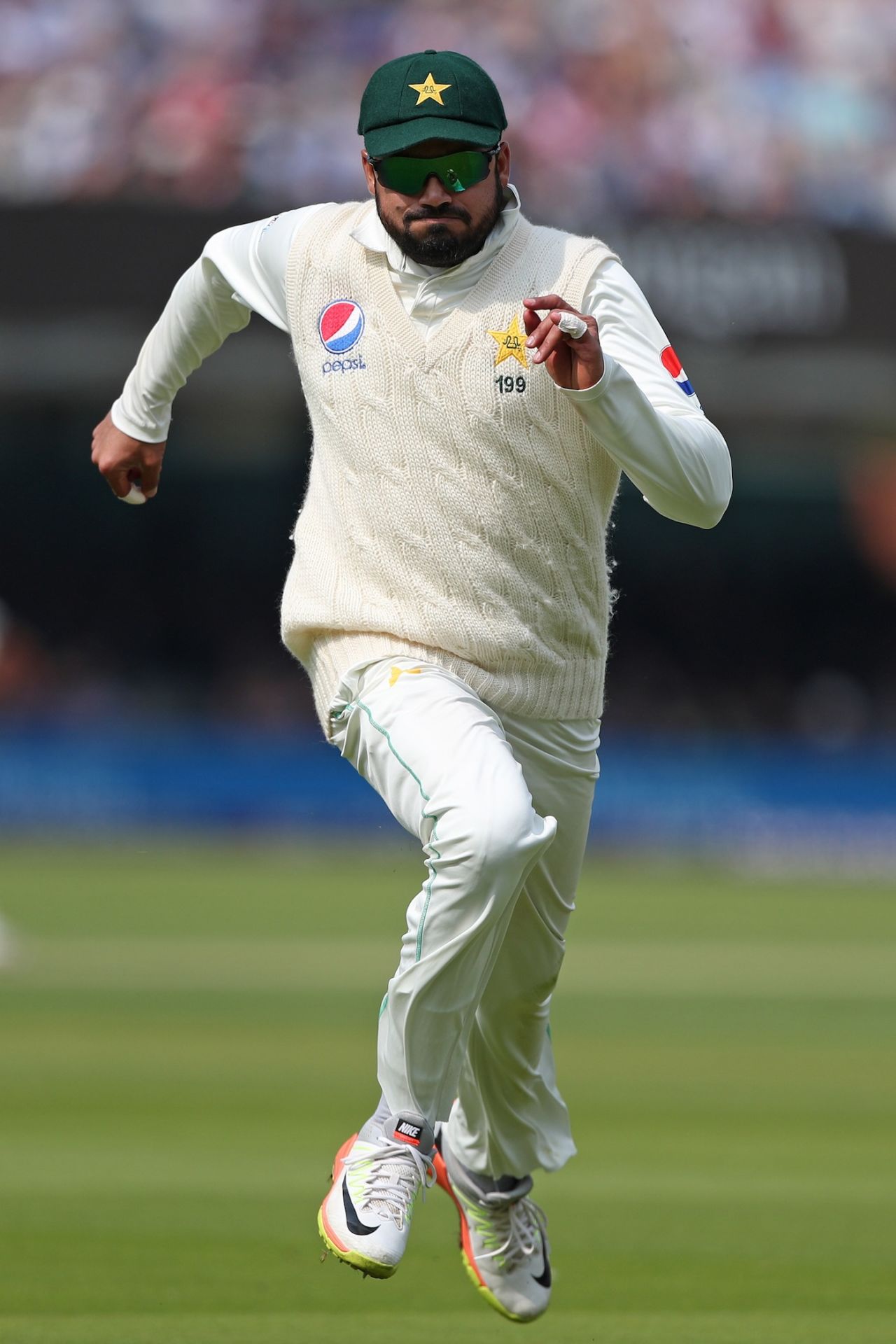 Azhar Ali of Pakistan pursues the ball, First NatWest Test match, England v Pakistan, Lord's Cricket Ground, May 24, 2018, London, England.