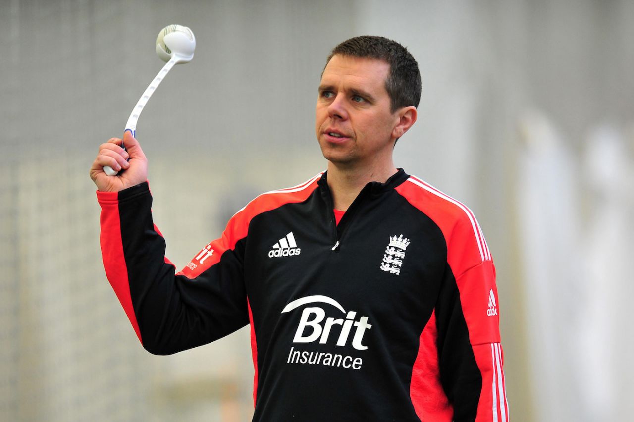 England Women assistant coach Carl Crowe at a photo session, Edgbaston Indoor Cricket Centre, Birmingham, February 2, 2012