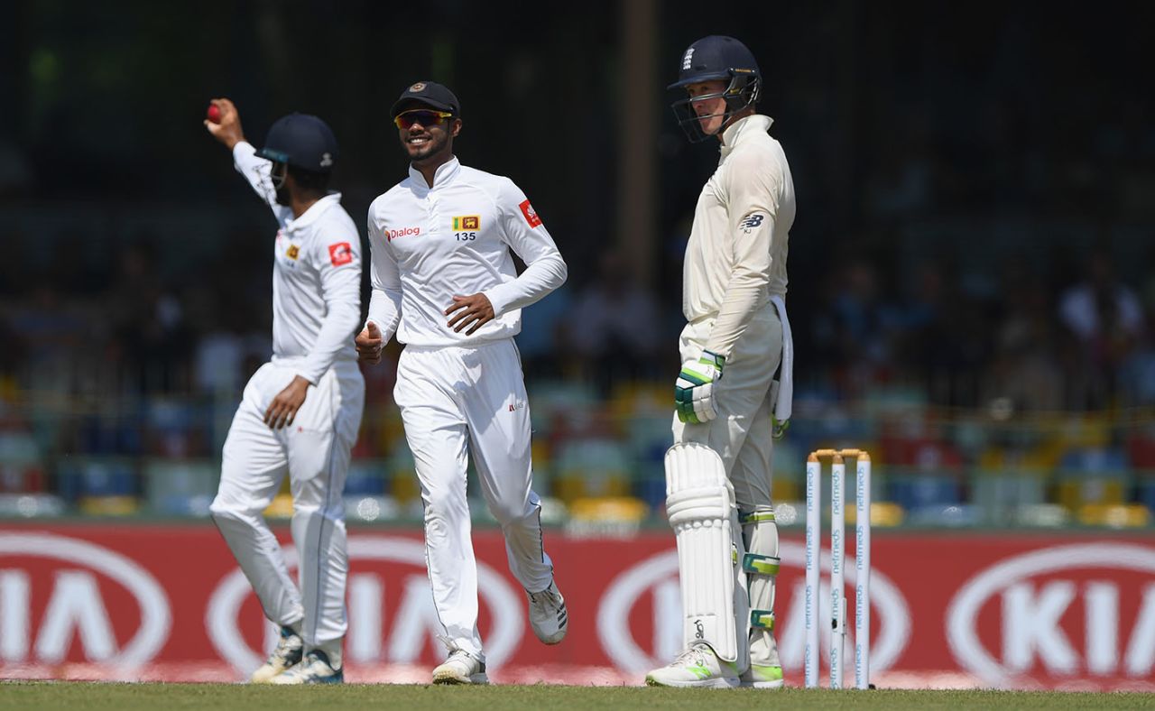 Keaton Jennings had to walk after turning the ball straight to leg slip, Sri Lanka v England, 3rd Test, Colombo, 1st day, November 23, 2018