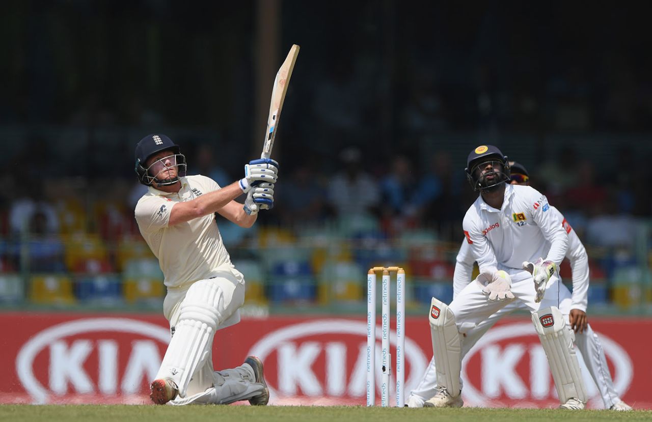 Jonny Bairstow slog-sweeps against spin, Sri Lanka v England, 3rd Test, Colombo, 1st day, November 23, 2018