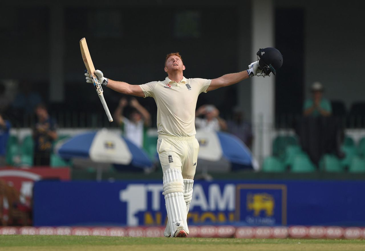 Jonny Bairstow celebrates his hundred, Sri Lanka v England, 3rd Test, Colombo, 1st day, November 23, 2018