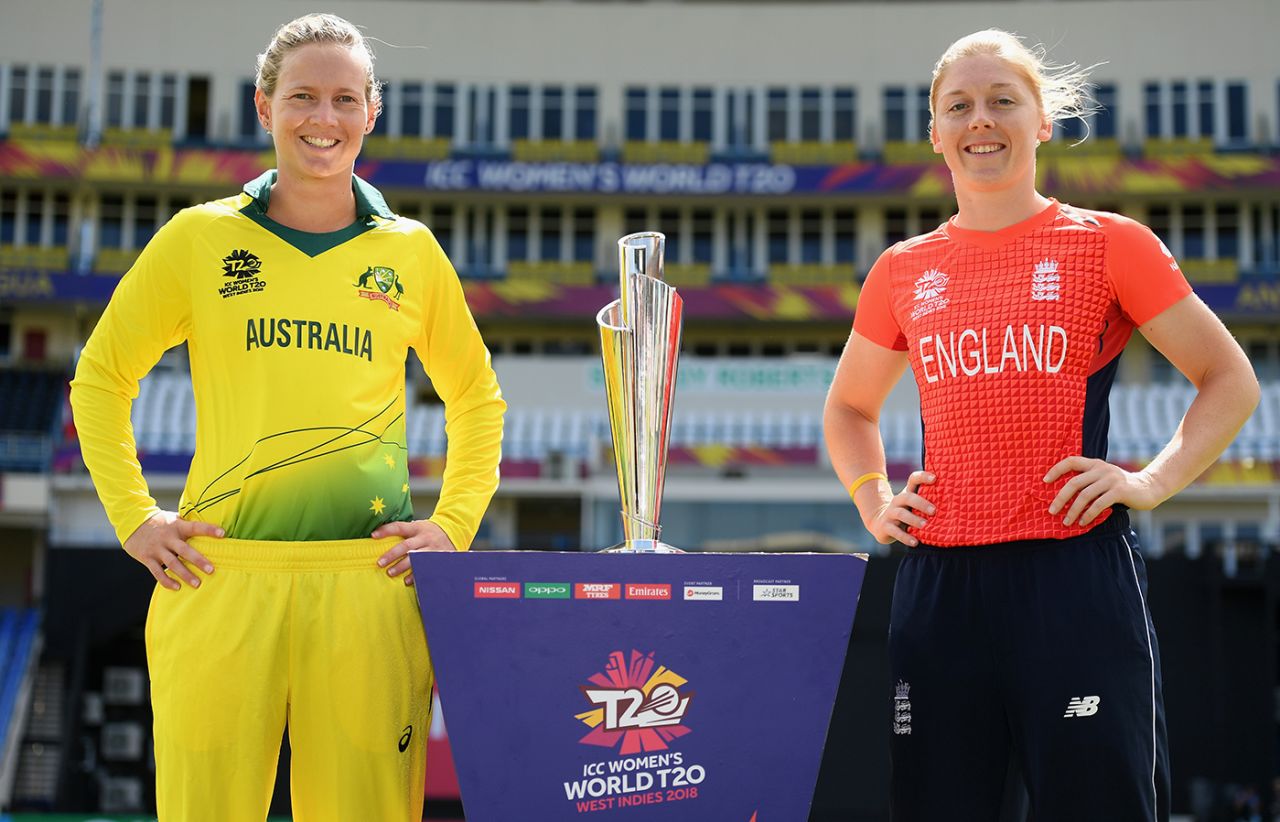 Meg Lanning and Heather Knight, with the biggest prize in women's T20 cricket, Antigua, November 23, 2018