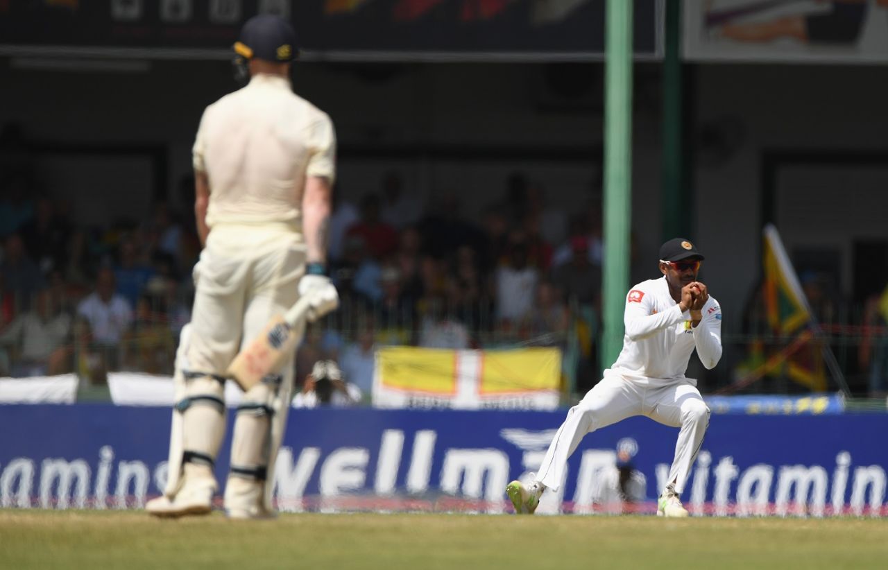 Ben Stokes was reprieved by a no-ball after being caught at cover, literally and figuratively, Sri Lanka v England, 3rd Test, SSC, Colombo, 3rd day, November 25, 2018