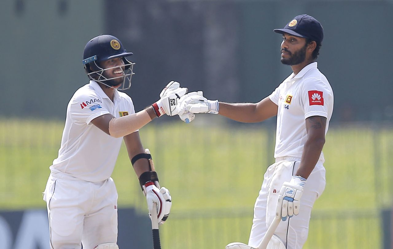 Kusal Mendis and Roshen Silva put on a century stand, Sri Lanka v England, 3rd Test, SSC, Colombo, 4th day, November 26, 2018