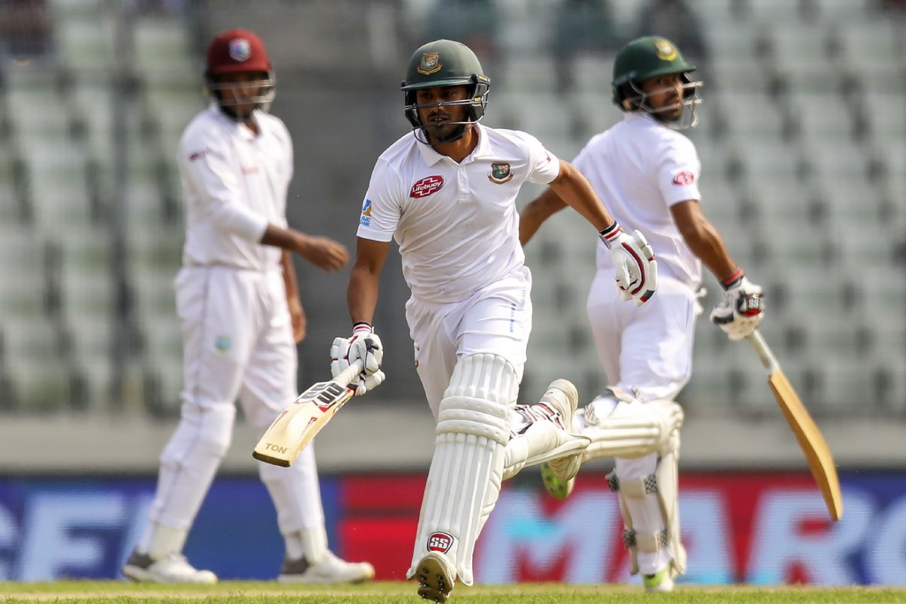 Mohammad Mithun and Shadman Islam put on a half-century stand, Bangladesh v West Indies, 2nd Test, Mirpur, 1st day, November 30, 2018