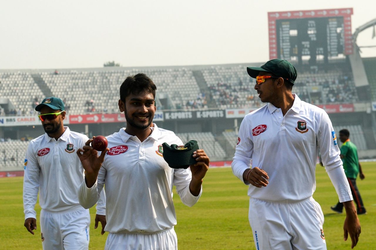 Mehidy Hasan snared a career-best seven-for, Bangladesh v West Indies, 2nd Test, Dhaka, 3rd day, December 2, 2018