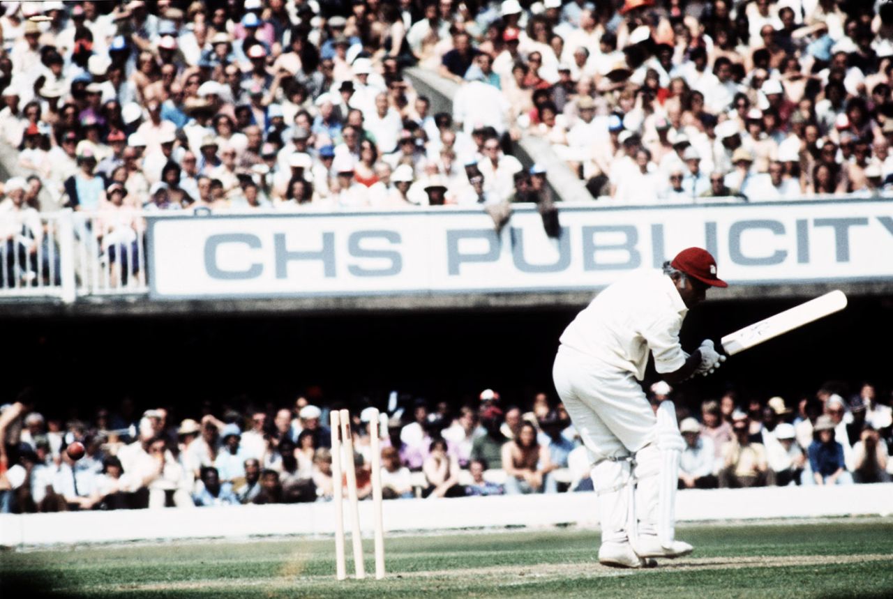 Rohan Kanhai is bowled by Gary Gilmour for a 105-ball 55, Australia v West Indies, World Cup final, Lord's, June 21, 1975