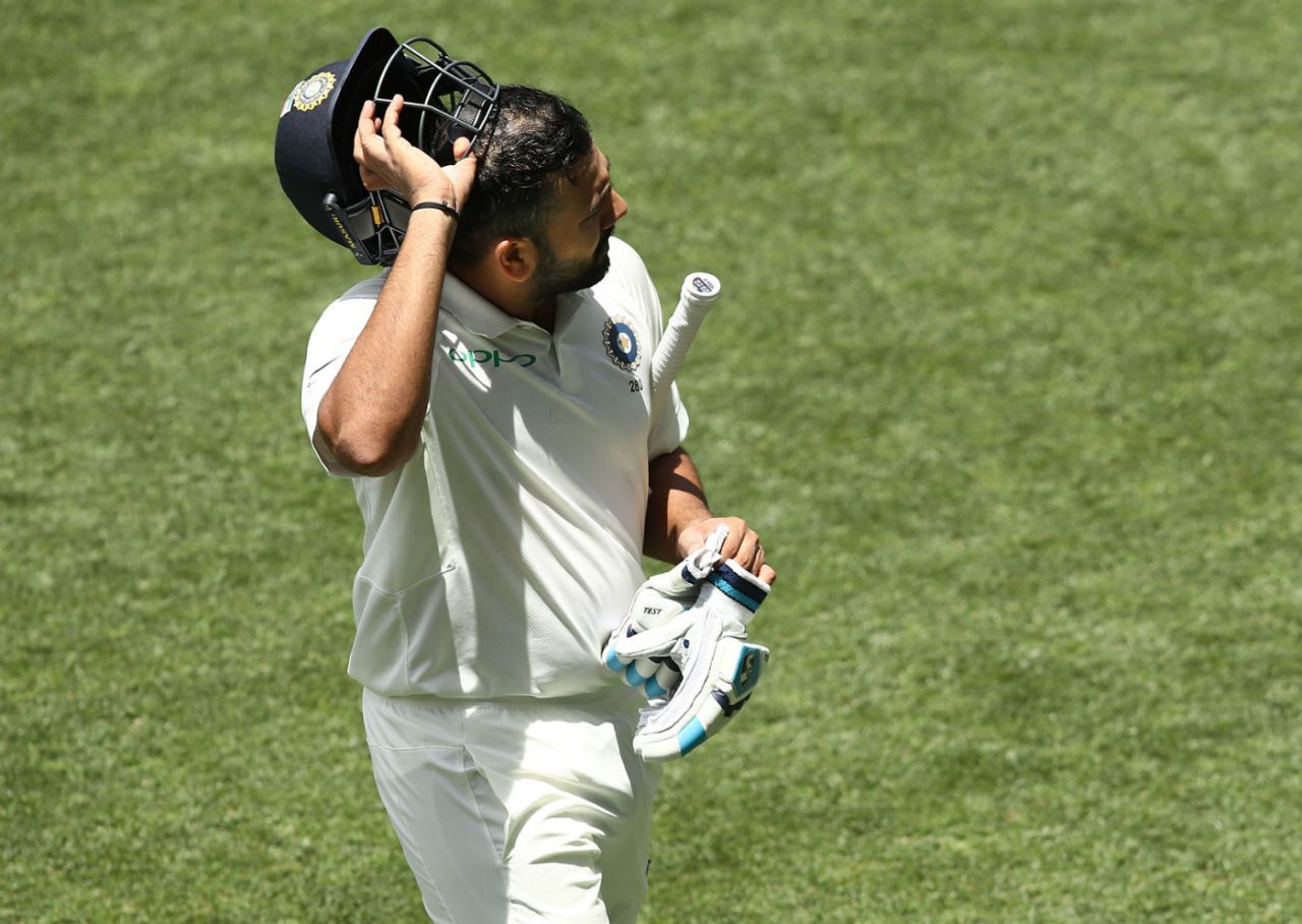 Rohit Sharma can't believe what he's just done, Australia v India, 1st Test, Adelaide, 1st day, December 6, 2018