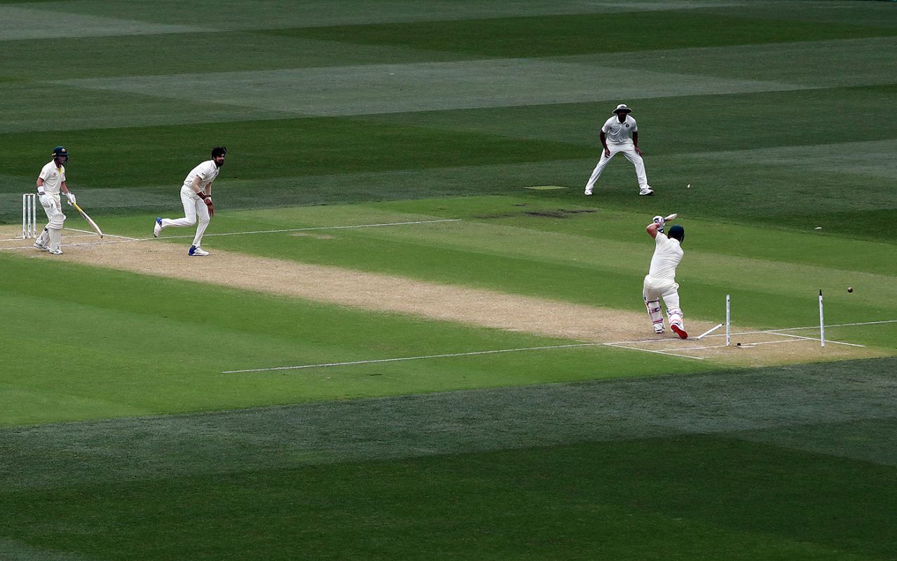 Ishant Sharma destroys Aaron Finch's stumps, Australia v India, 1st Test, Adelaide, 2nd day, December 7, 2018