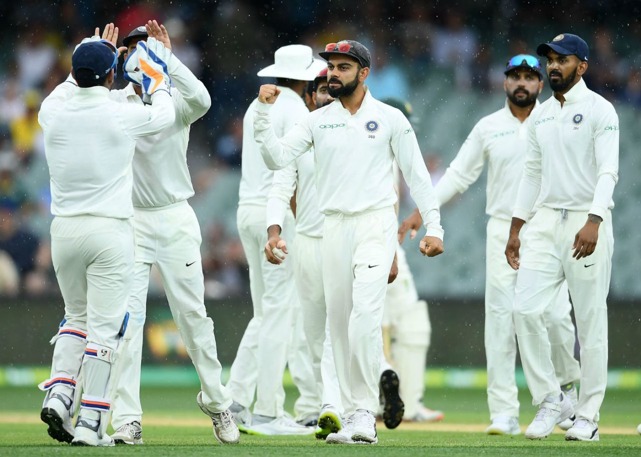 Virat Kohli is pumped up, as usual, as India strike early, Australia v India, 1st Test, Adelaide, 3rd day, December 8, 2018