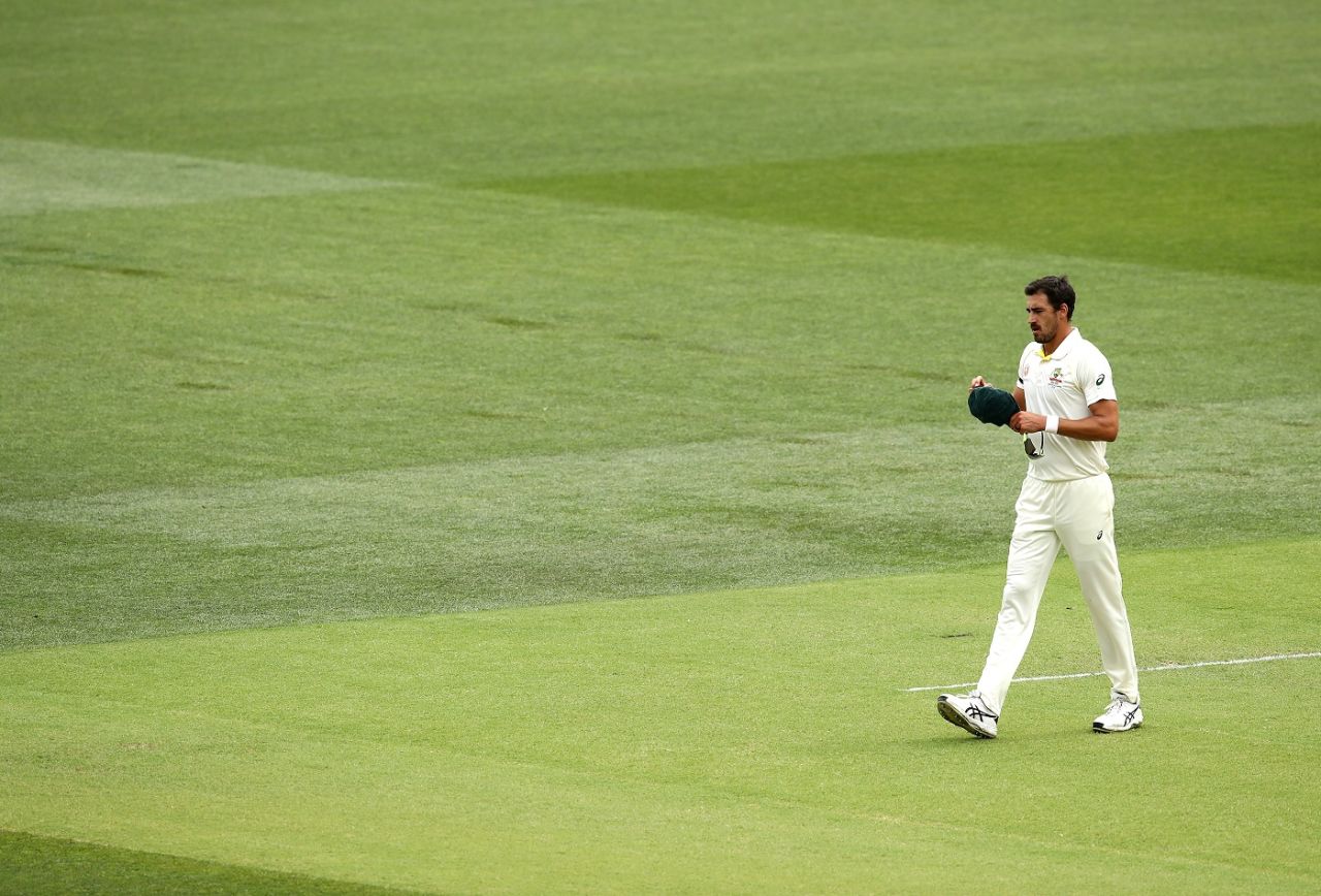 Mitchell Starc walks away, Australia v India, 1st Test, Adelaide, 4th day, December 9, 2018