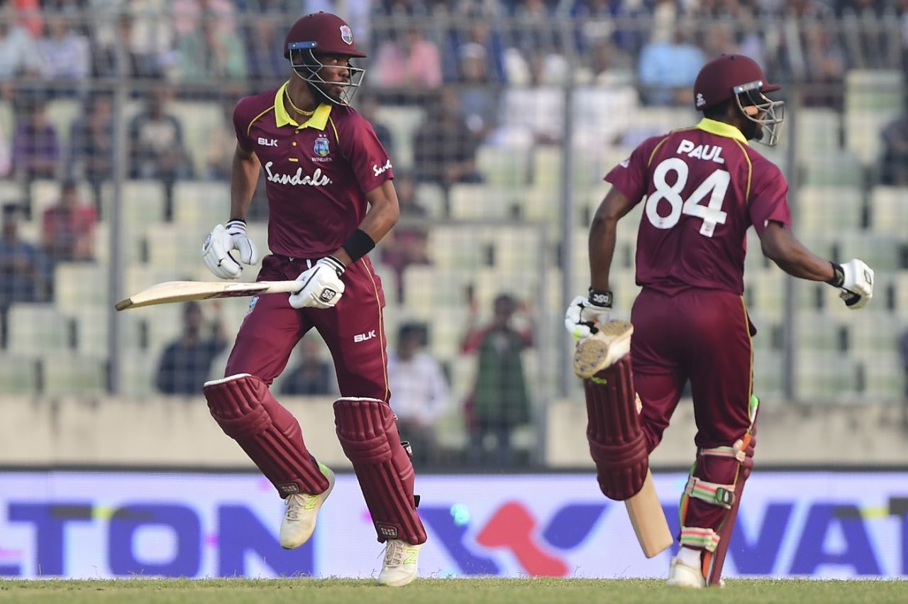 Keemo Paul and Roston Chase shared a good stand, Bangladesh v West Indies, 1st ODI, Dhaka, December 9, 2018