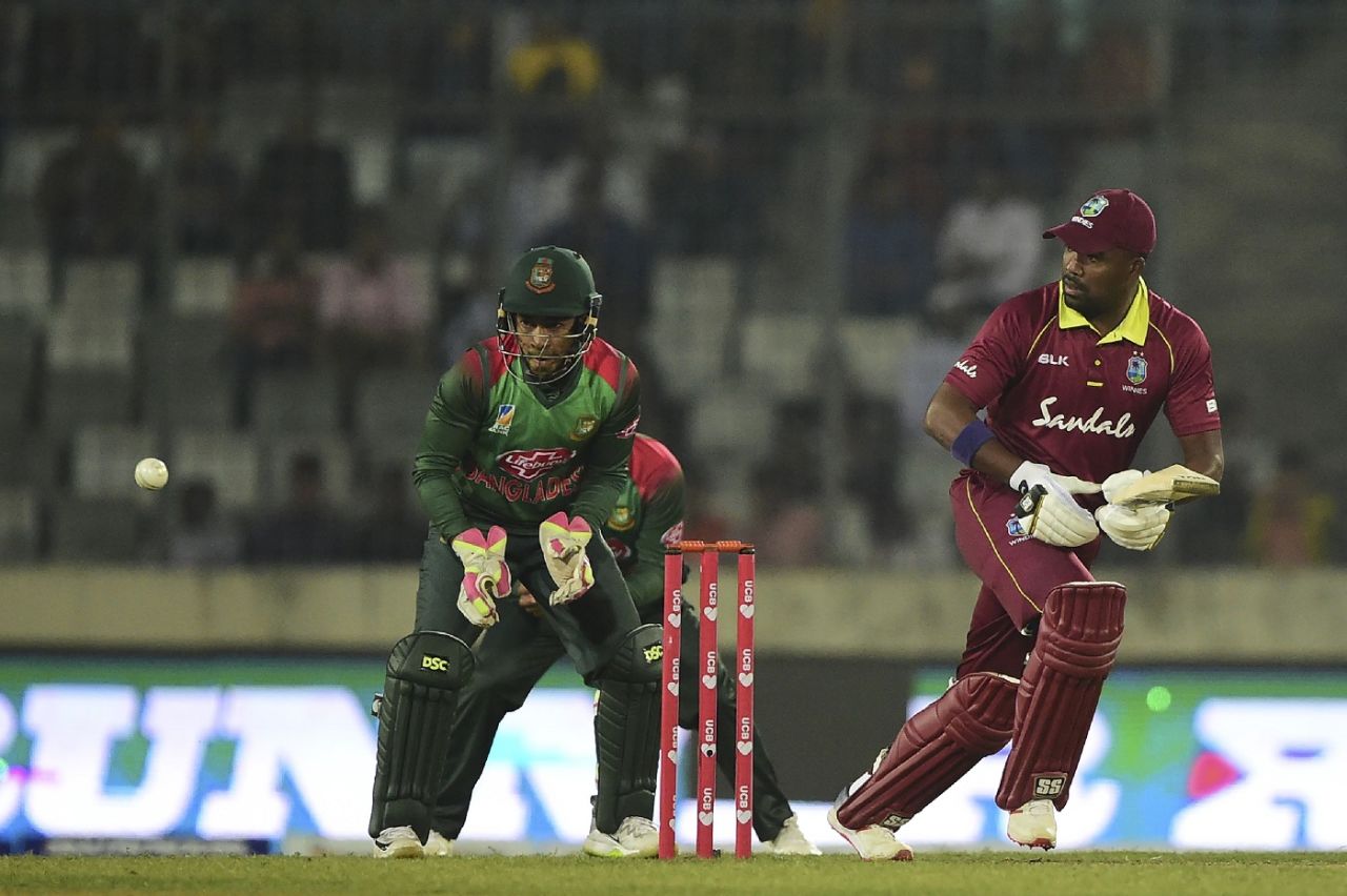 Darren Bravo turns one away into the leg side, Bangladesh v West Indies, 2nd ODI, Dhaka, December 11, 2018