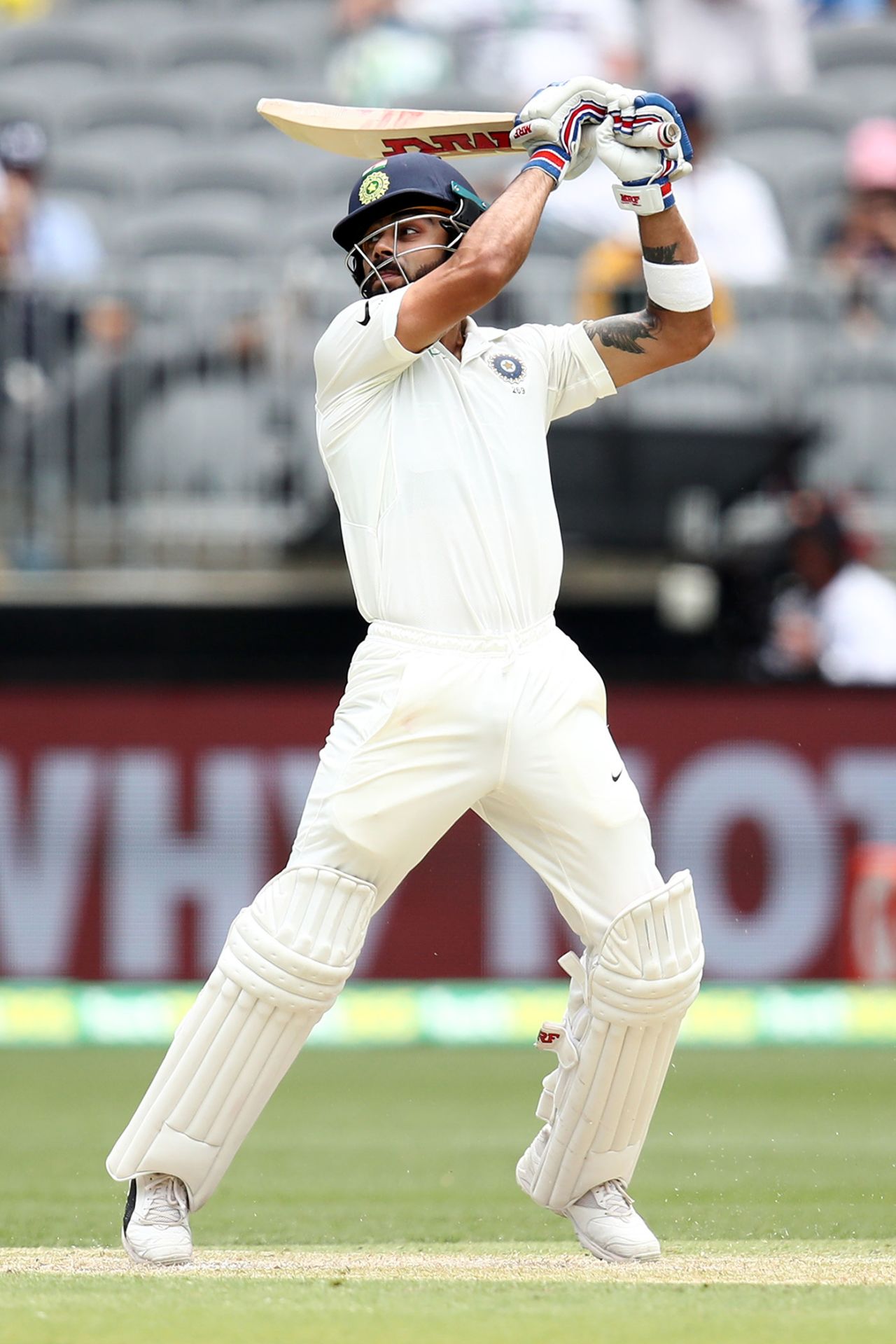 Virat Kohli goes up and over, Australia v India, 2nd Test, Perth, December 16, 2018