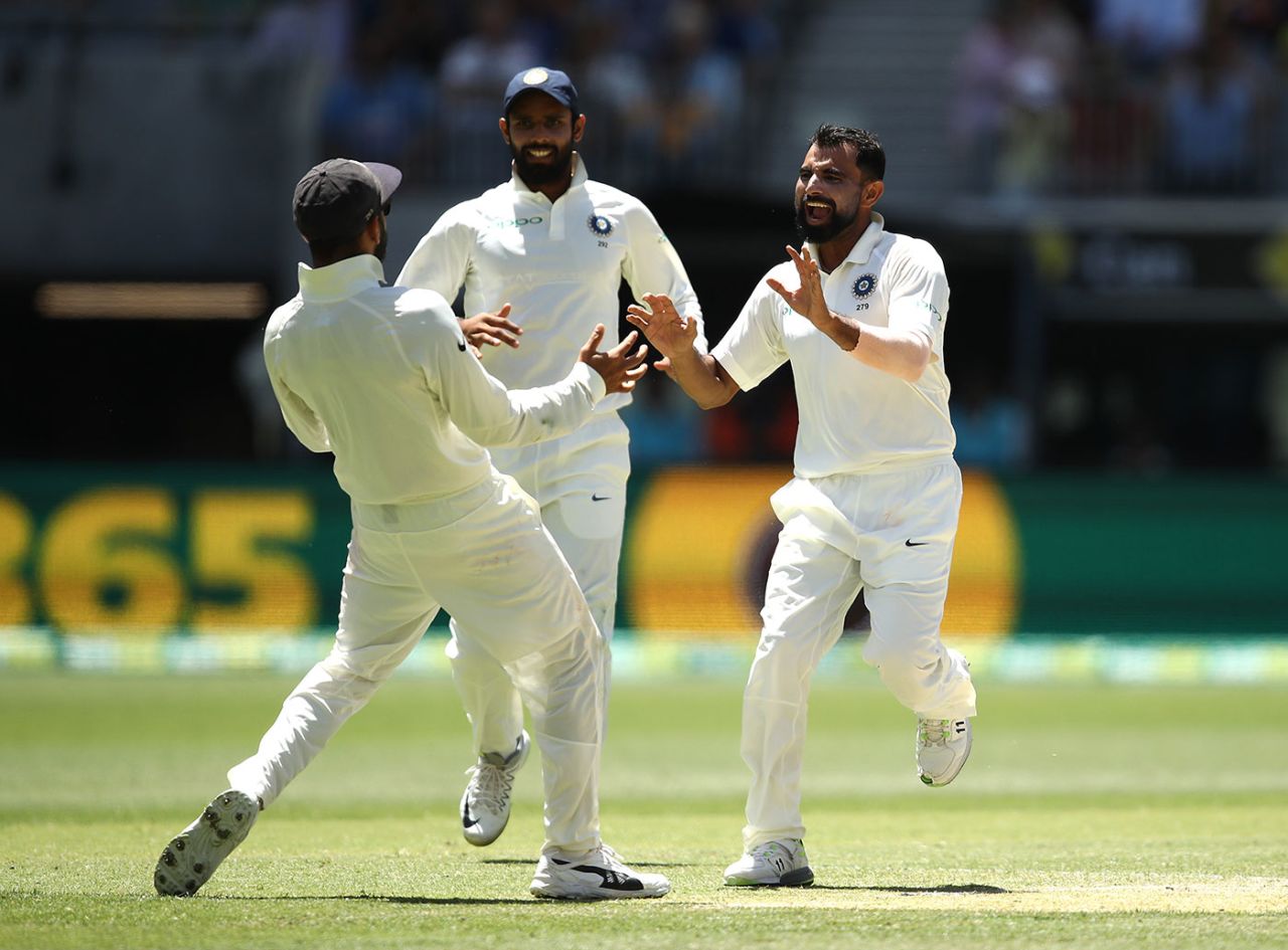 Mohammed Shami claimed a career-best six-wicket haul, Australia v India, 2nd Test, Perth, 4th day, December 17, 2018