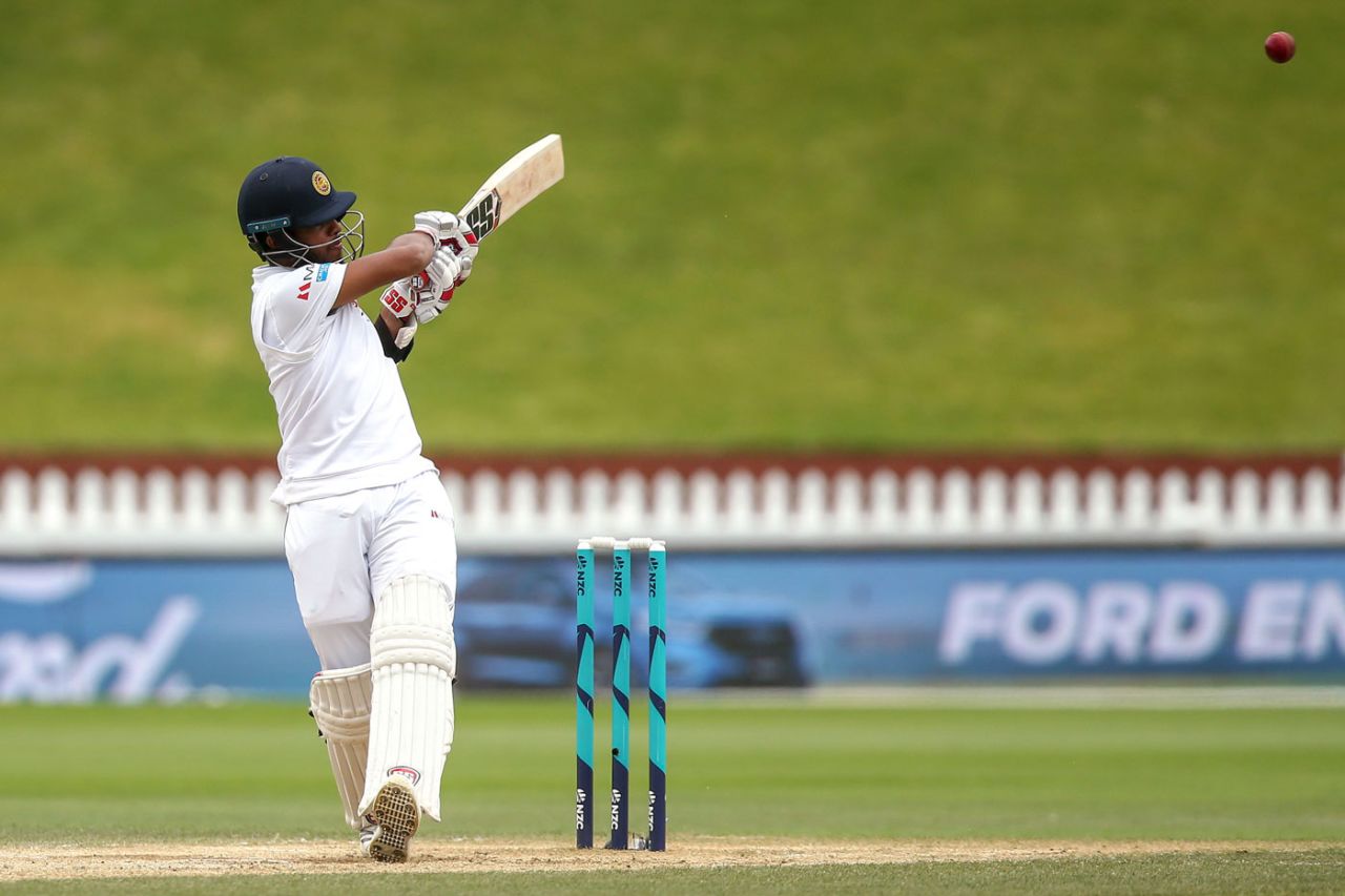 Kusal Mendis pulls aerially, New Zealand v Sri Lanka, 1st Test, Wellington, 5th day, December 19, 2018
