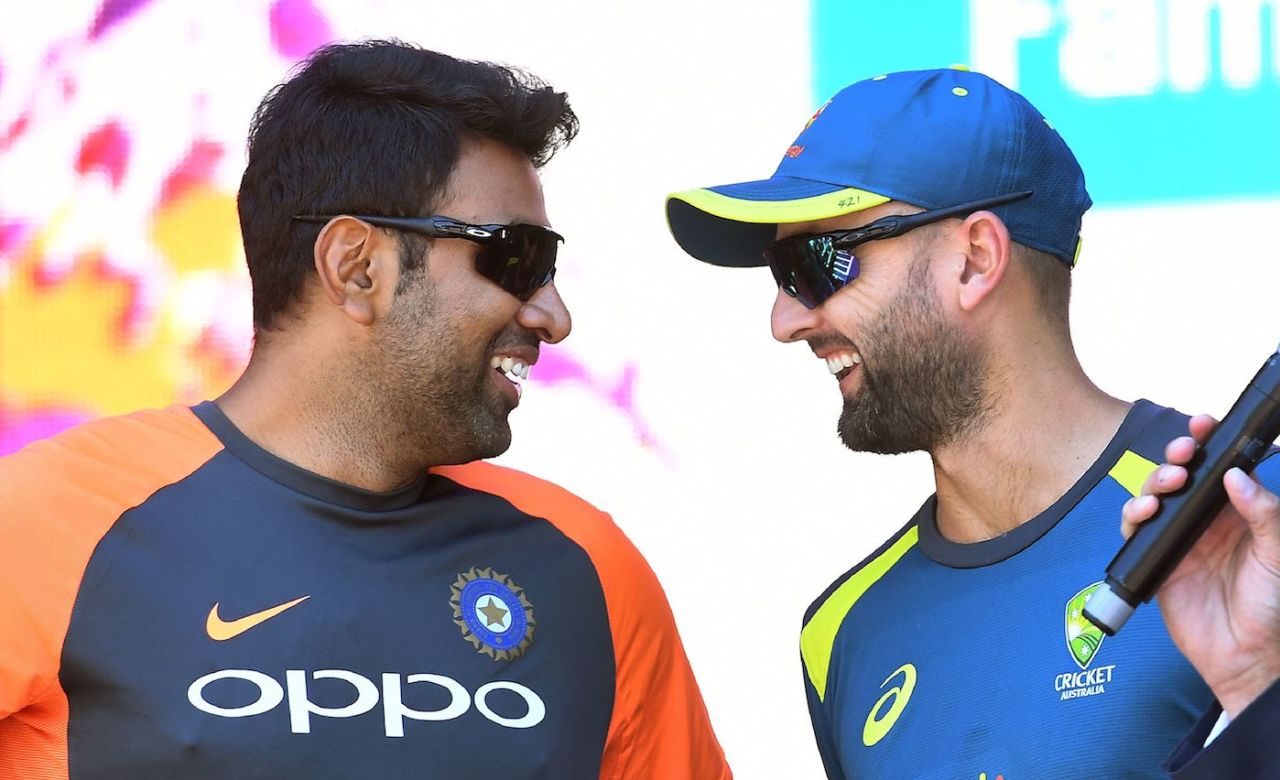 R Ashwin and Nathan Lyon share a laugh, Melbourne, December 23, 2018