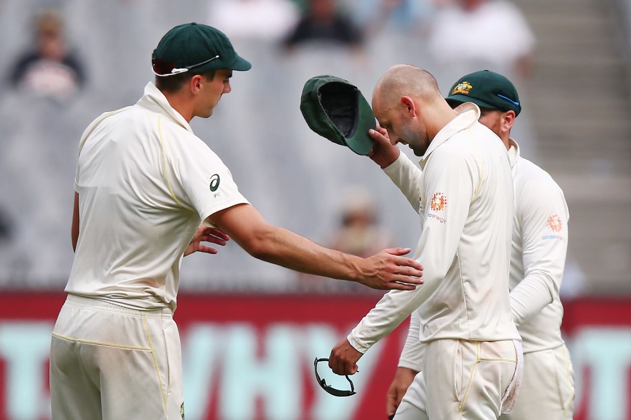 Nathan Lyon had three catches go down off his bowling, Australia v India, 3rd Test, Melbourne, 2nd day, December 27, 2018
