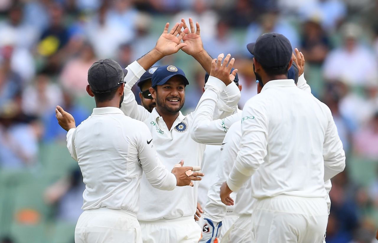 Mayank Agarwal took a sharp catch at short leg, Australia v India, 3rd Test, Melbourne, 3rd day, December 28, 2018