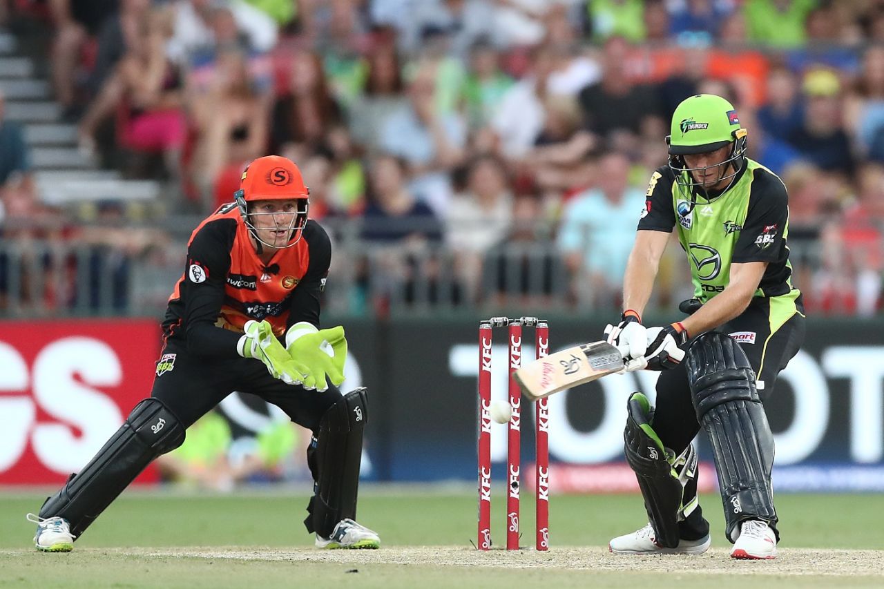 Jos Buttler was hit wicket trying to reverse sweep, Sydney Thunder v Perth Scorchers, BBL 2018-19, Sydney, January 2, 2019