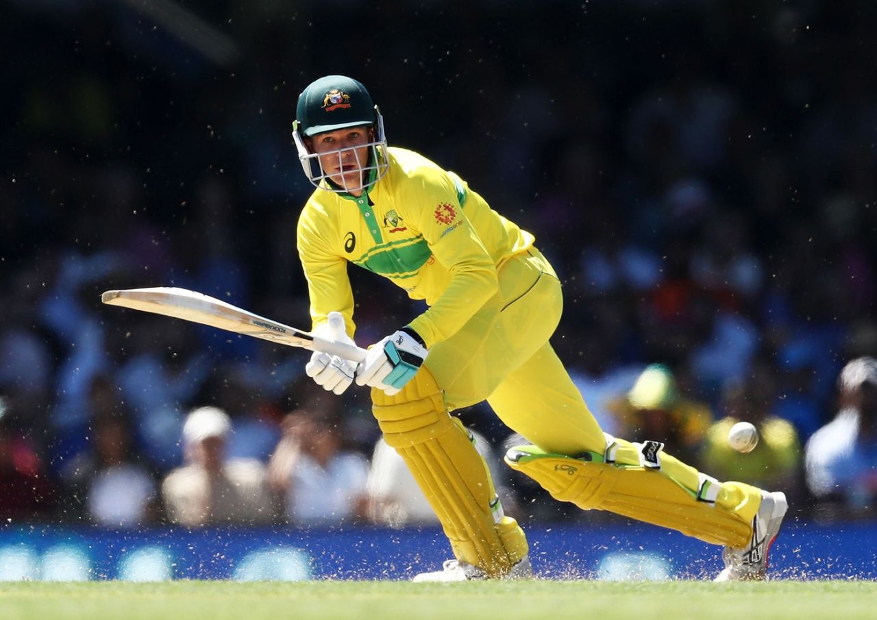 Peter Handscomb plays on the leg side, Australia v India, 1st ODI, Sydney, January 12, 2019