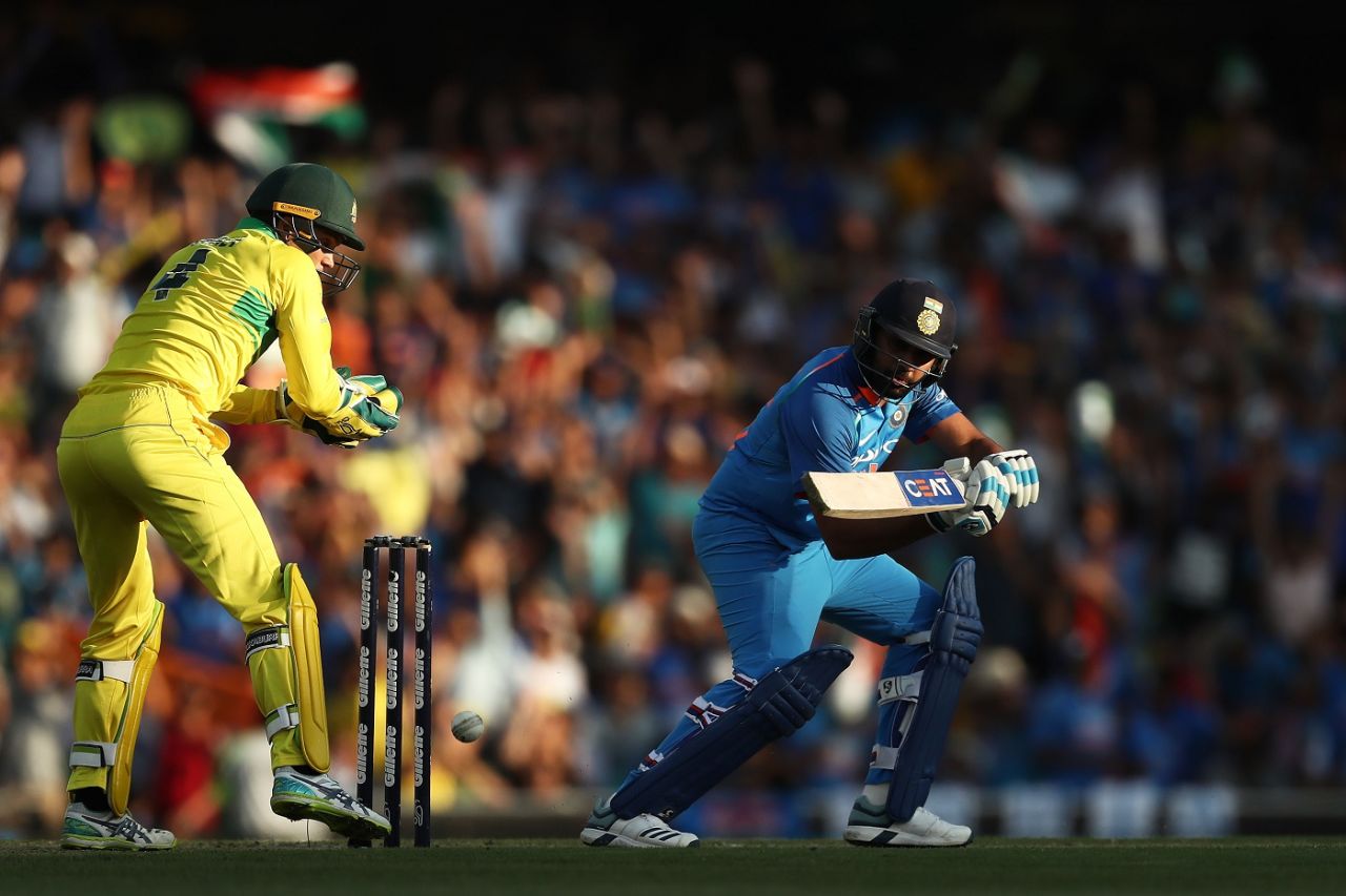 Rohit Sharma plays a shot, Australia v India, 1st ODI, Sydney, January 12, 2019