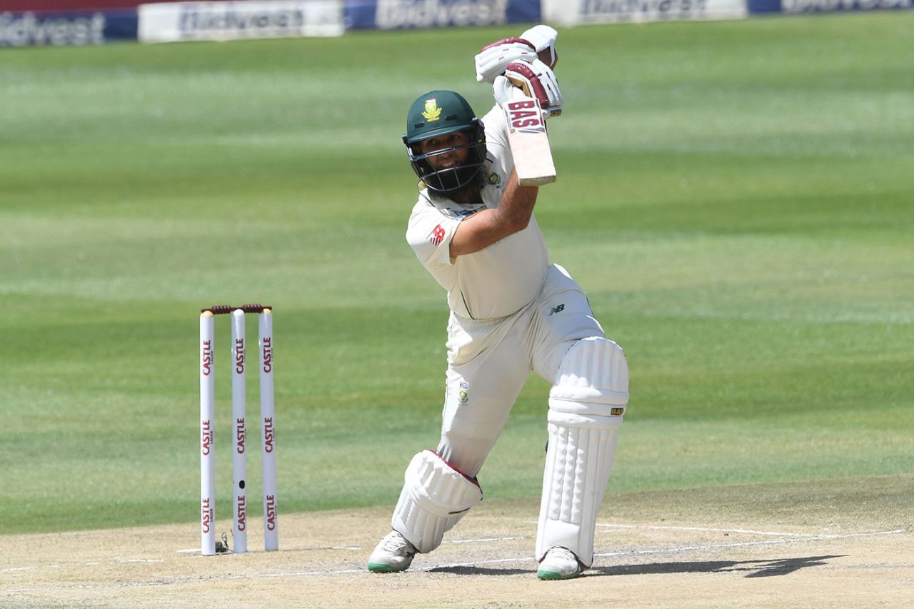 Hashim Amla drives through the covers, South Africa v Pakistan, 3rd Test, Johannesburg, 3rd day, January 13, 2019