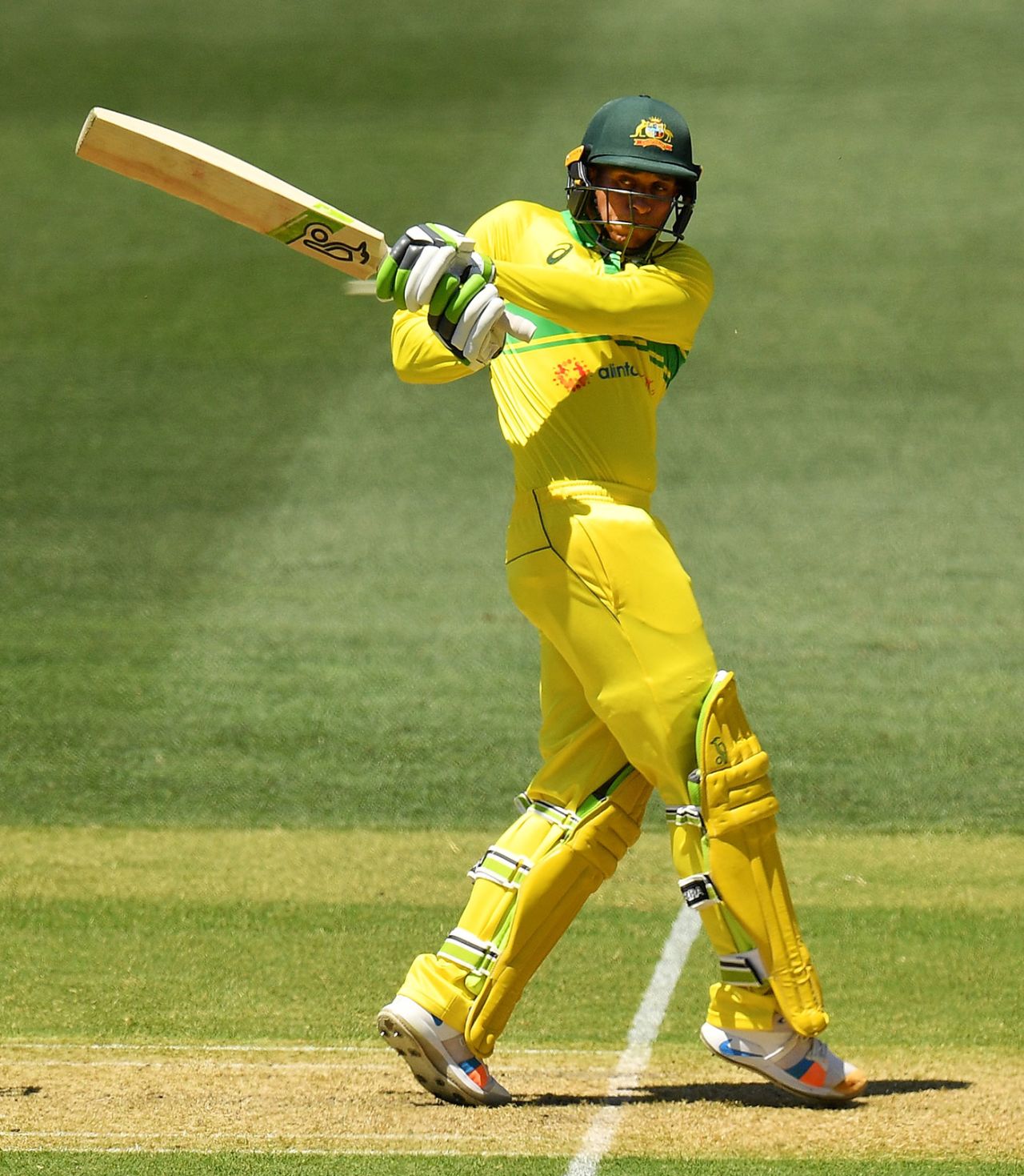 Usman Khawaja puts away a pull, Australia v India, 2nd ODI, Adelaide, January 15, 2018