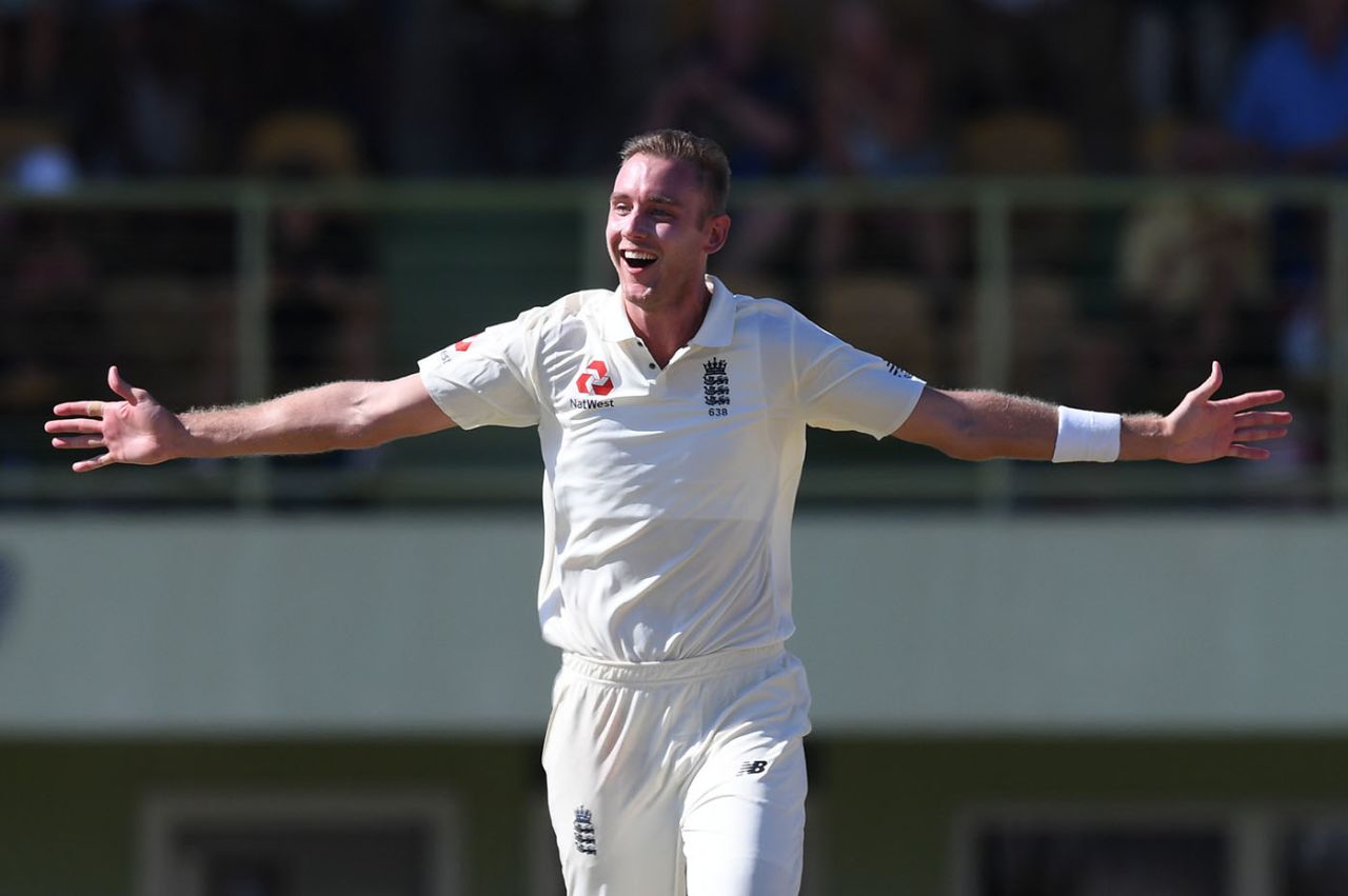 Stuart Broad claimed a hat-trick, West Indies President's XI v England, Cave Hill, January 16, 2019