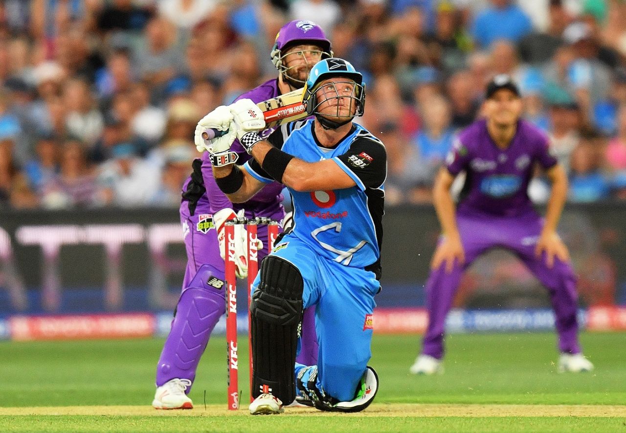 Colin Ingram struck his third fifty of the tournament, Adelaide Strikers v Hobart Hurricanes, BBL 2018-19, Adelaide, January 21, 2019