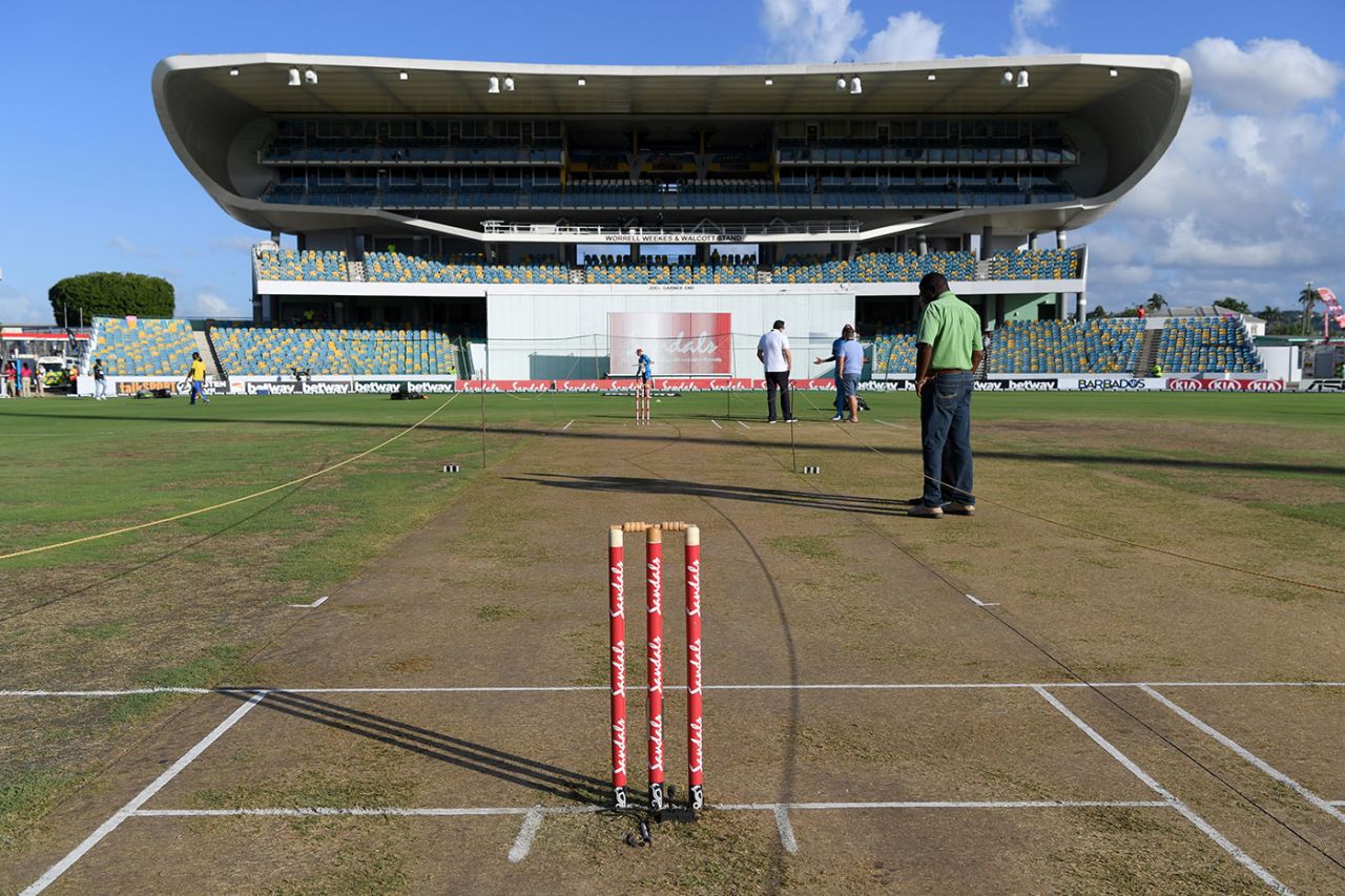 The pitch for the first Test at Bridgetown, West Indies v England, 1st Test, Barbados, 1st day, January 23,  2019