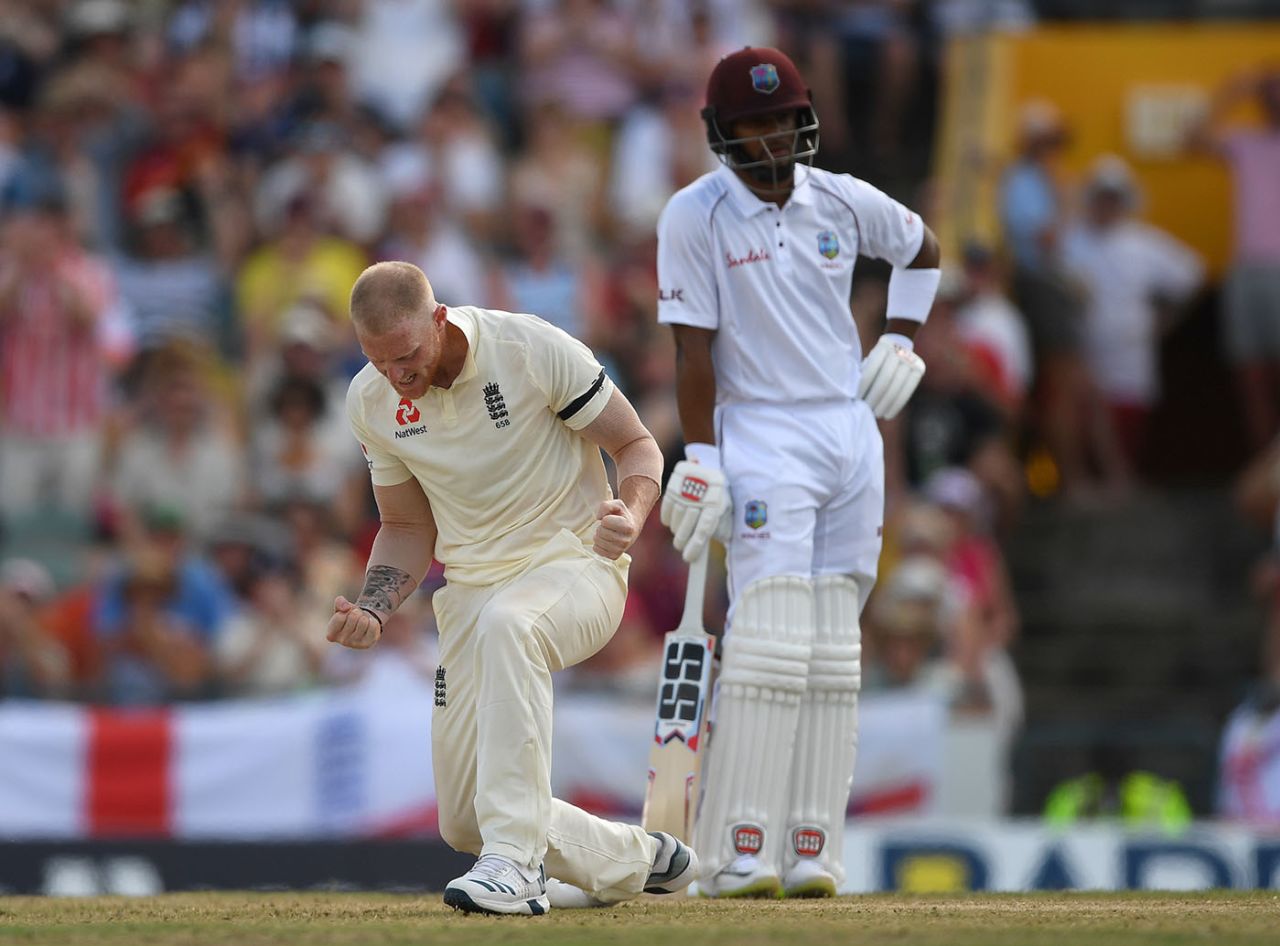 Ben Stokes trapped Darren Bravo lbw, West Indies v England, 1st Test, Barbados, 1st day, January 23, 2019